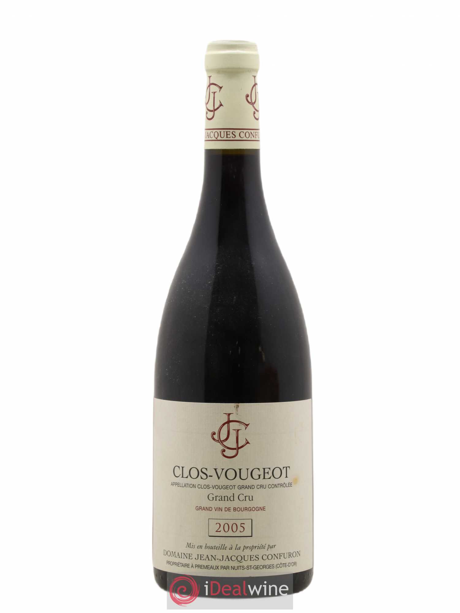 Clos de Vougeot Grand Cru Jean-Jacques Confuron 2005 - Lot de 1 bouteille - 0