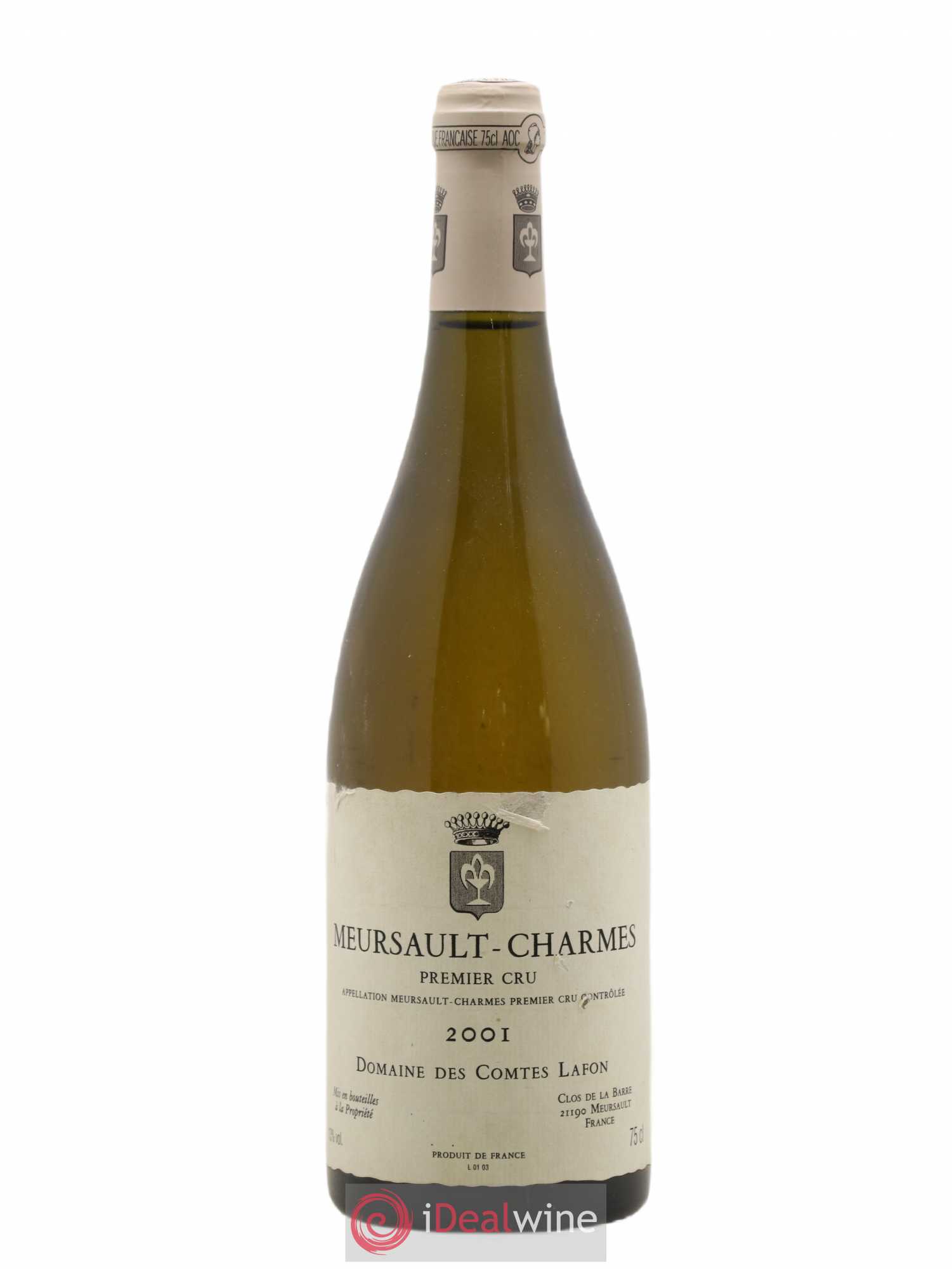 Meursault 1er Cru Charmes Comtes Lafon (Domaine des) 2001 - Lot de 1 bouteille - 0