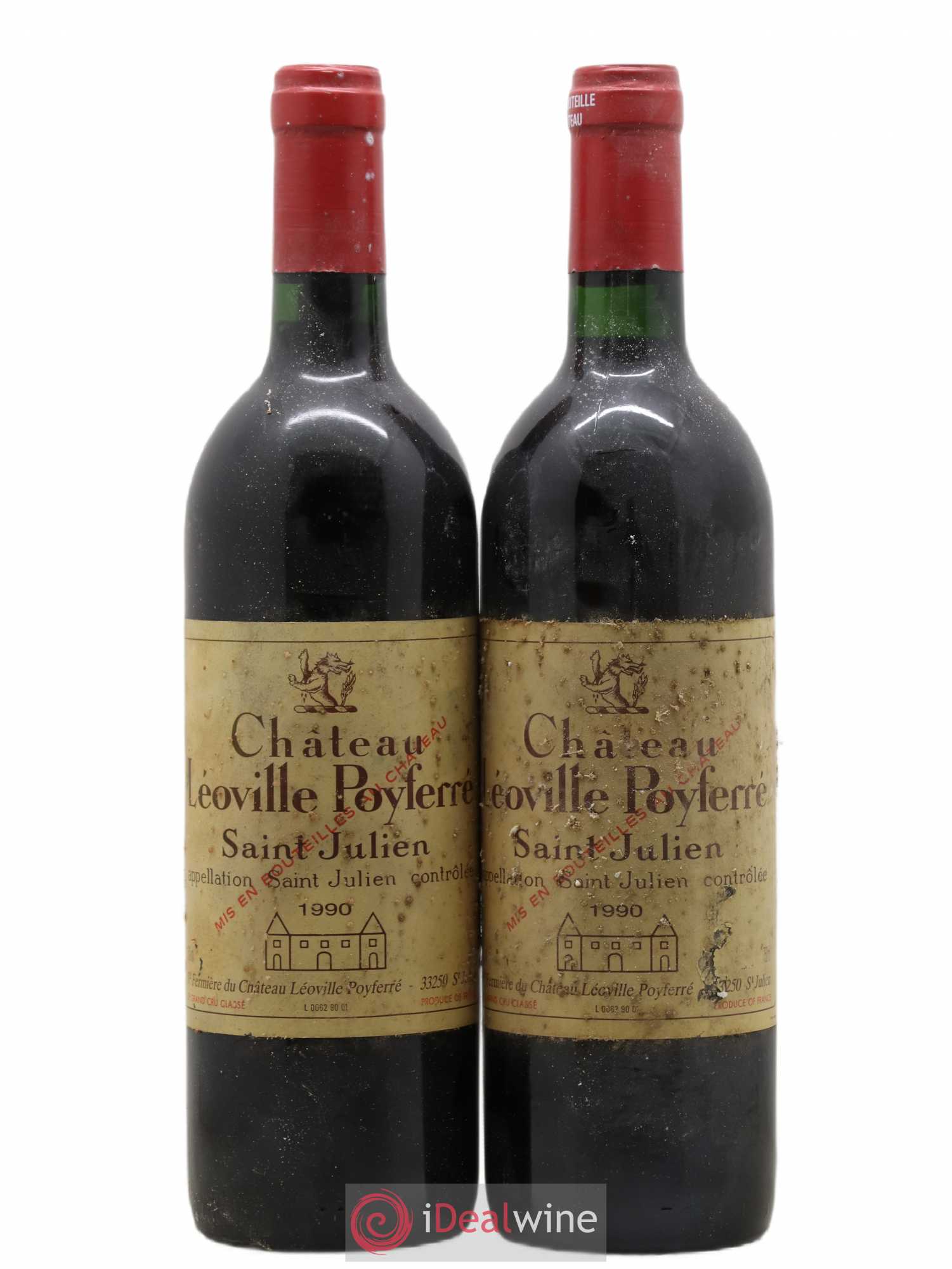 Château Léoville Poyferré 2ème Grand Cru Classé 1990 - Lot de 2 bouteilles - 0