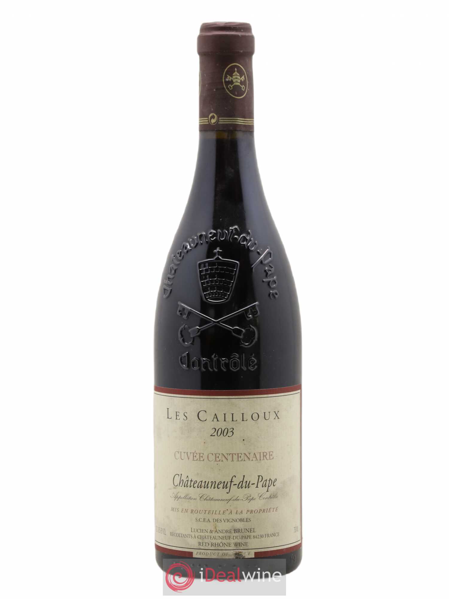 Châteauneuf-du-Pape Les Cailloux Cuvée Centenaire André Brunel 2003 - Lot de 1 bouteille - 0