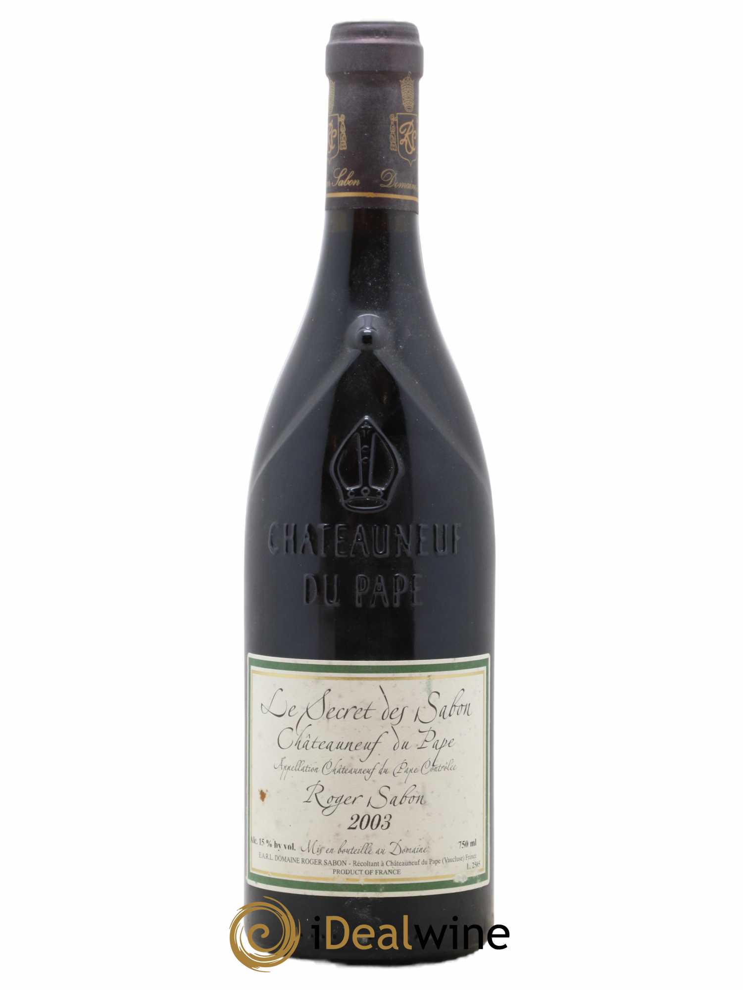 Châteauneuf-du-Pape Le Secret des Sabon Domaine Roger Sabon 2003 - Lot de 1 bouteille - 0