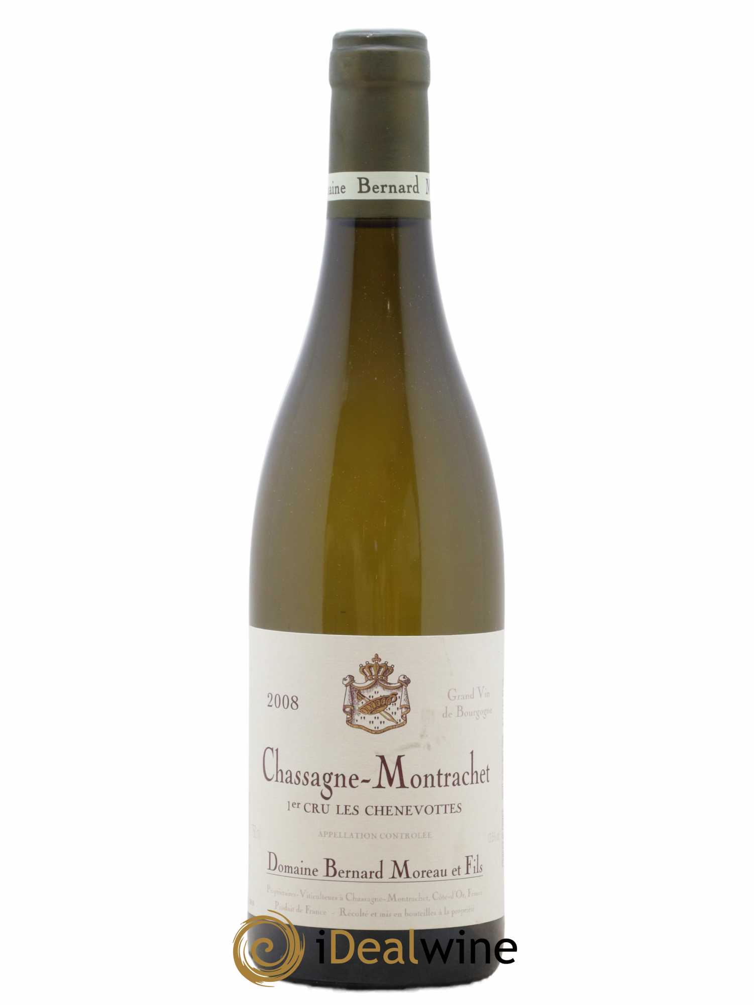 Chassagne-Montrachet 1er Cru Les Chenevottes Bernard Moreau et Fils (Domaine) 2008 - Lot de 1 bouteille - 0