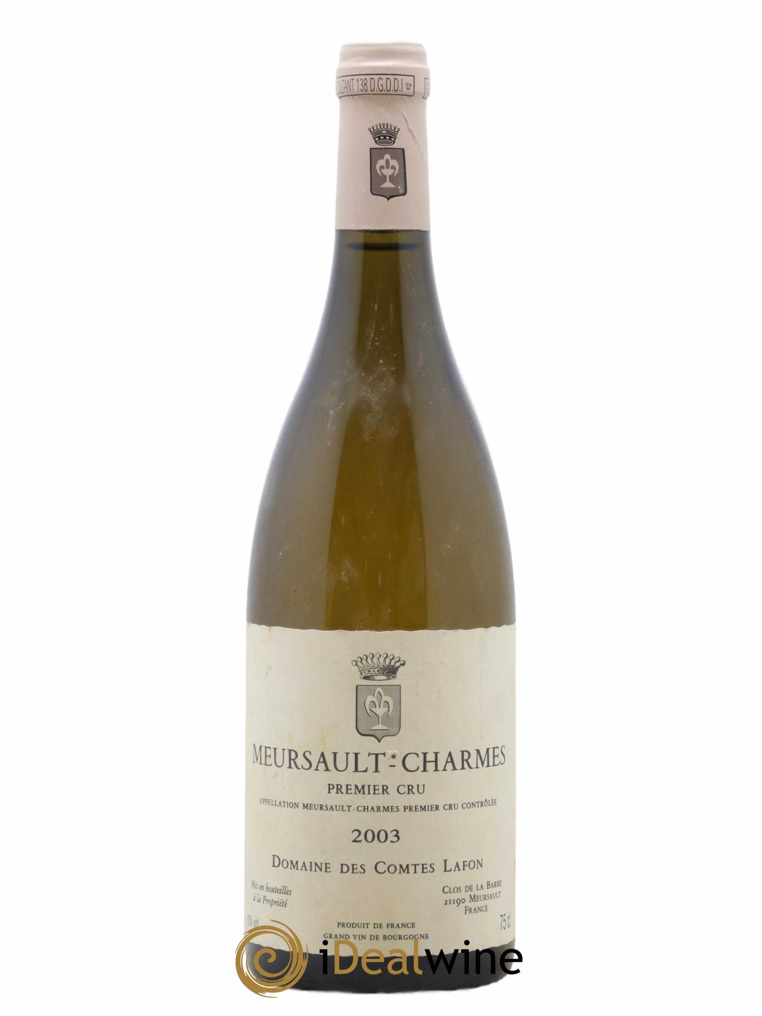 Meursault 1er Cru Charmes Comtes Lafon (Domaine des) 2003 - Lot de 1 bouteille - 0