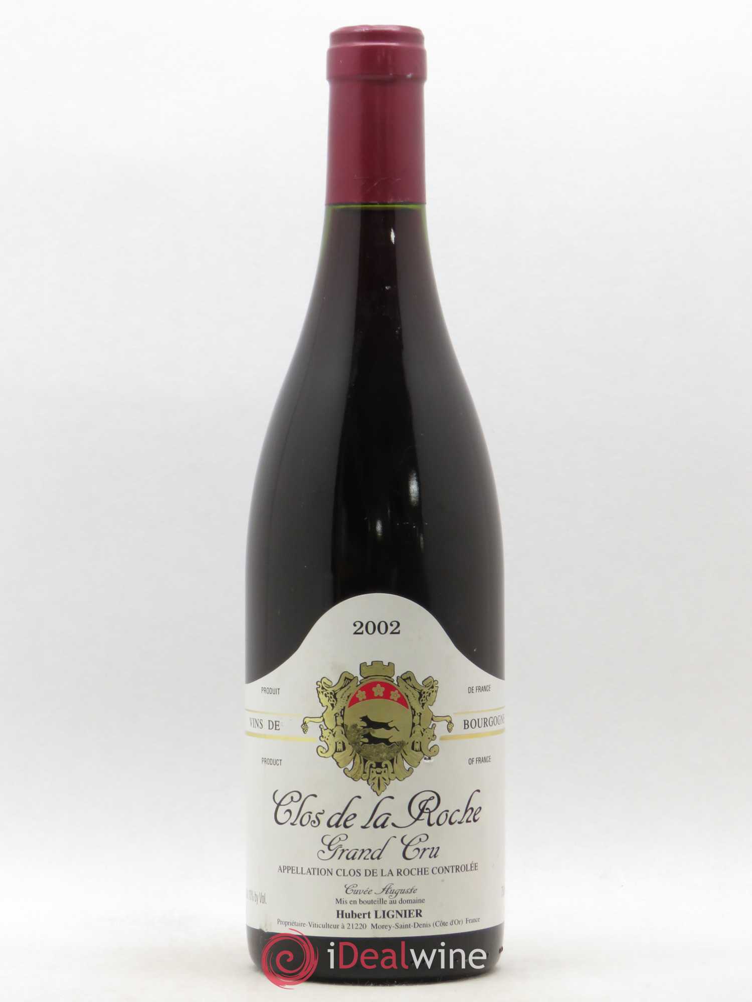 Clos de la Roche Grand Cru Hubert Lignier (Domaine) 2002 - Lot de 1 bouteille - 0