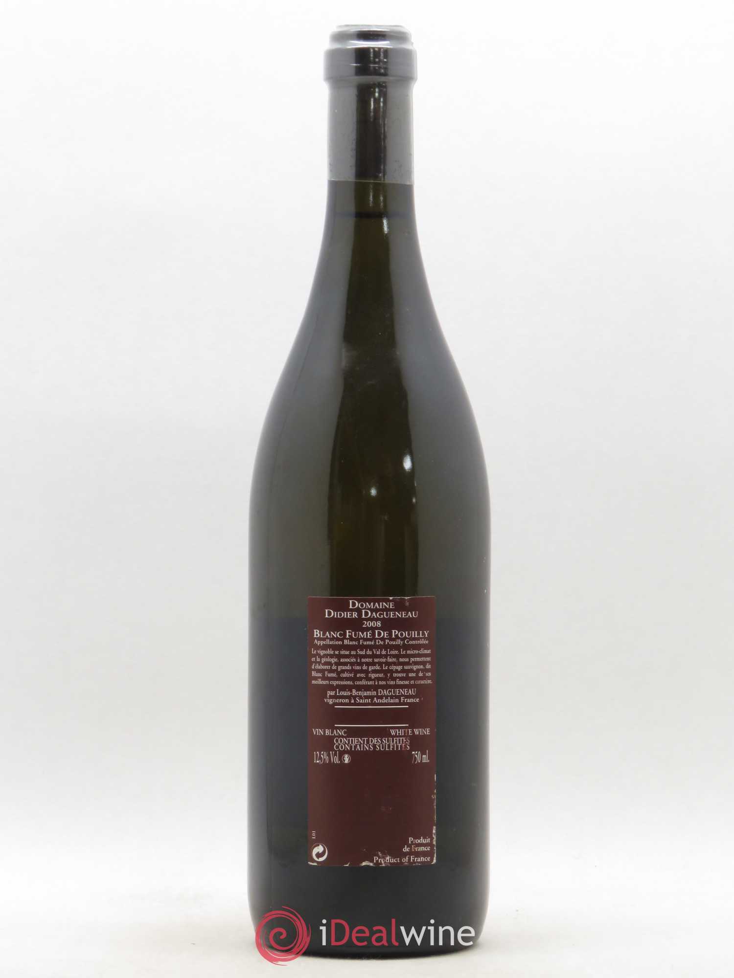 Vin de France (anciennement Pouilly-Fumé) Pur Sang Dagueneau (Domaine Didier - Louis-Benjamin) 2008 - Lot de 1 bouteille - 1