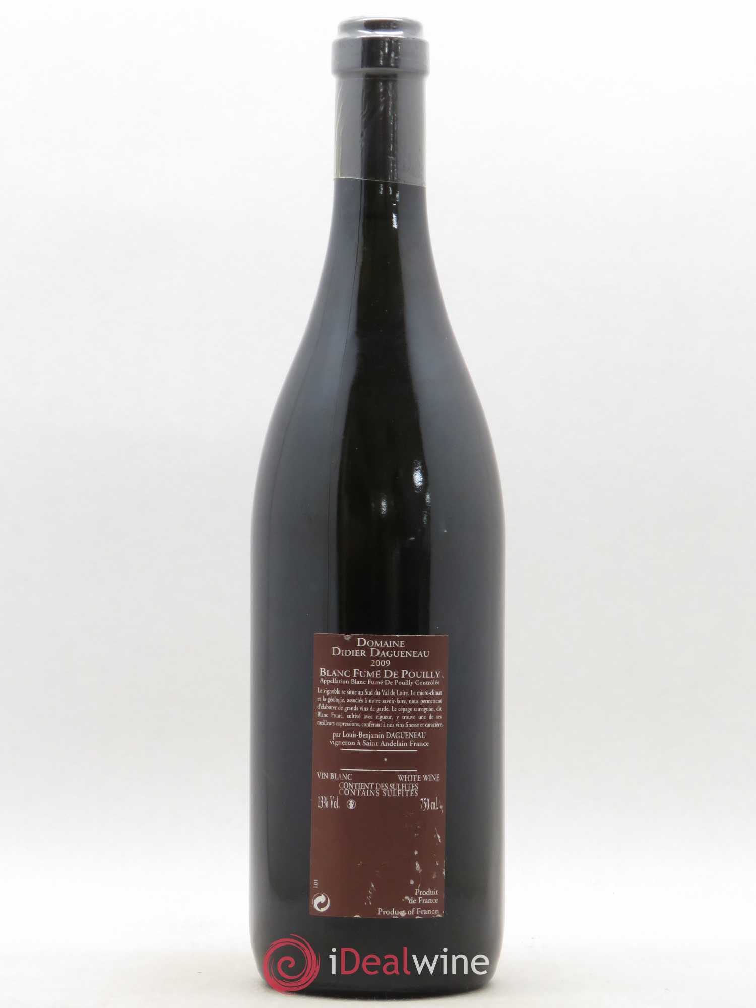 Vin de France (anciennement Pouilly-Fumé) Pur Sang Dagueneau (Domaine Didier - Louis-Benjamin) 2009 - Lot de 1 bouteille - 1