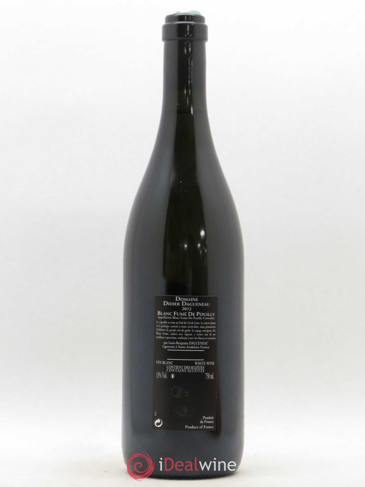 Vin de France (anciennement Pouilly-Fumé) Silex Dagueneau (Domaine Didier - Louis-Benjamin) 2012 - Lot de 1 bouteille - 1