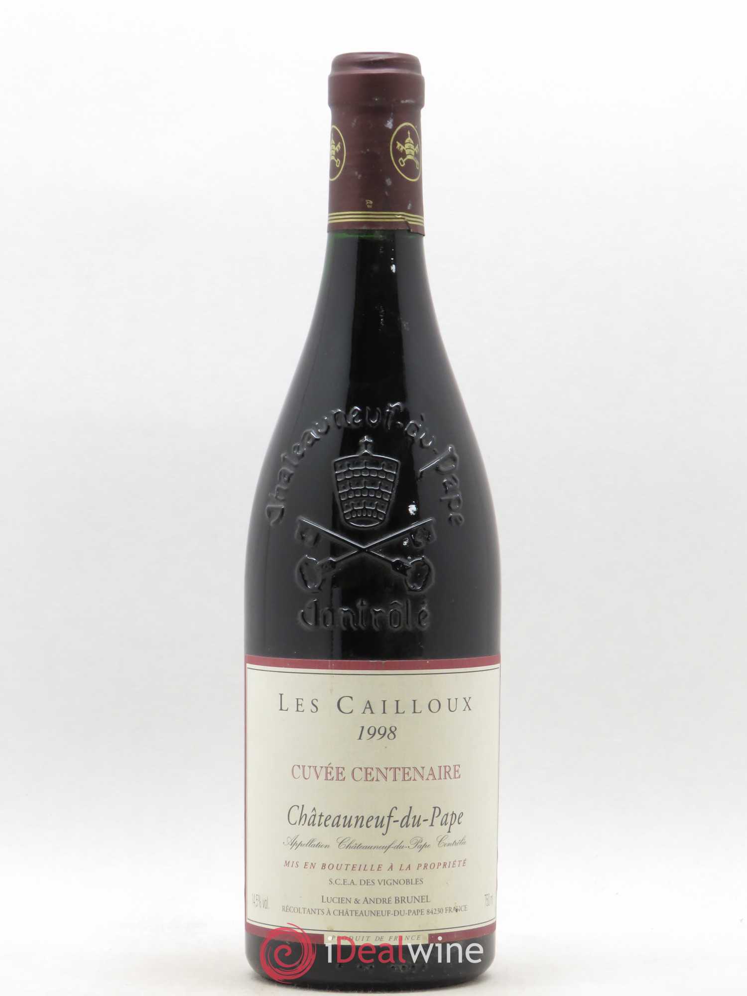 Châteauneuf-du-Pape Les Cailloux Cuvée Centenaire André Brunel 1998 - Lot de 1 bouteille - 0