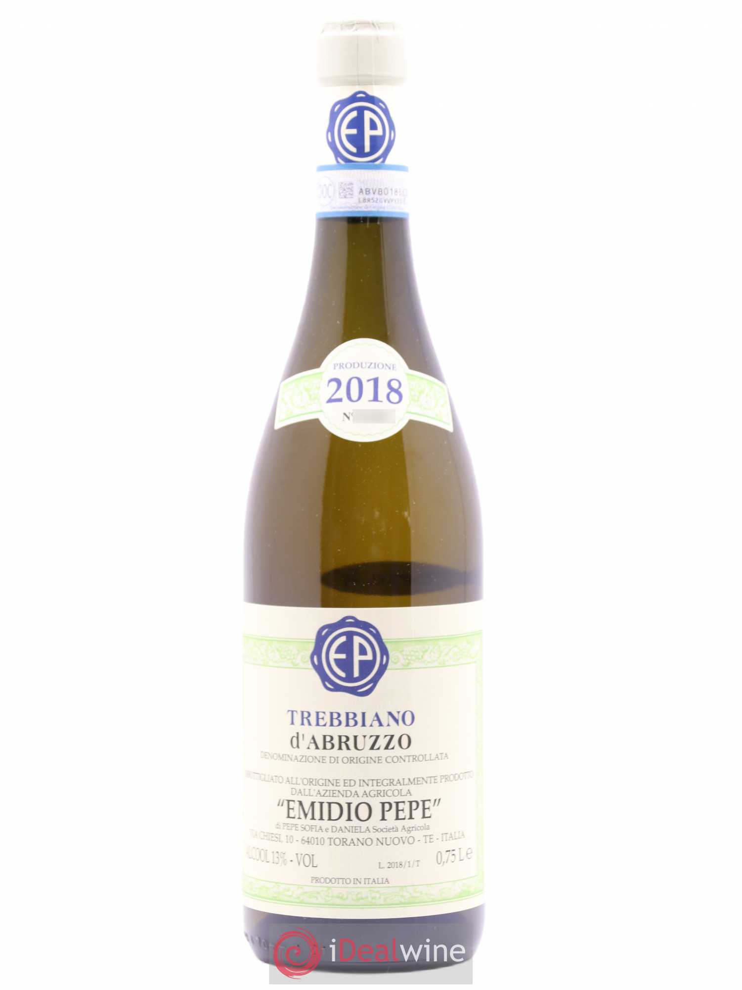 Trebbiano d'Abruzzo DOC Vecchie Viti Emidio Pepe 2018 - Lot de 1 bouteille - 0