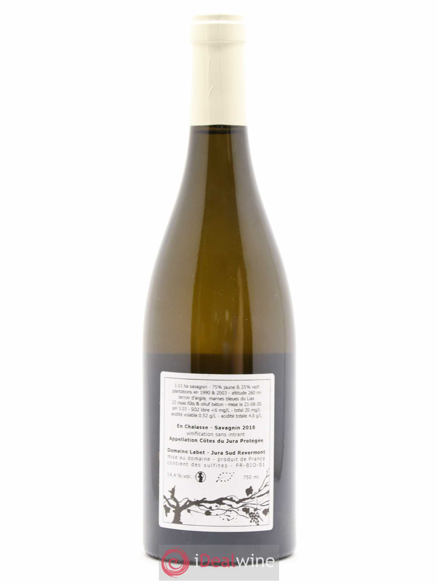 Côtes du Jura Fleur de Savagnin En Chalasse Romain - Julien  - Charline Labet 2018 - Lot de 1 bouteille - 1