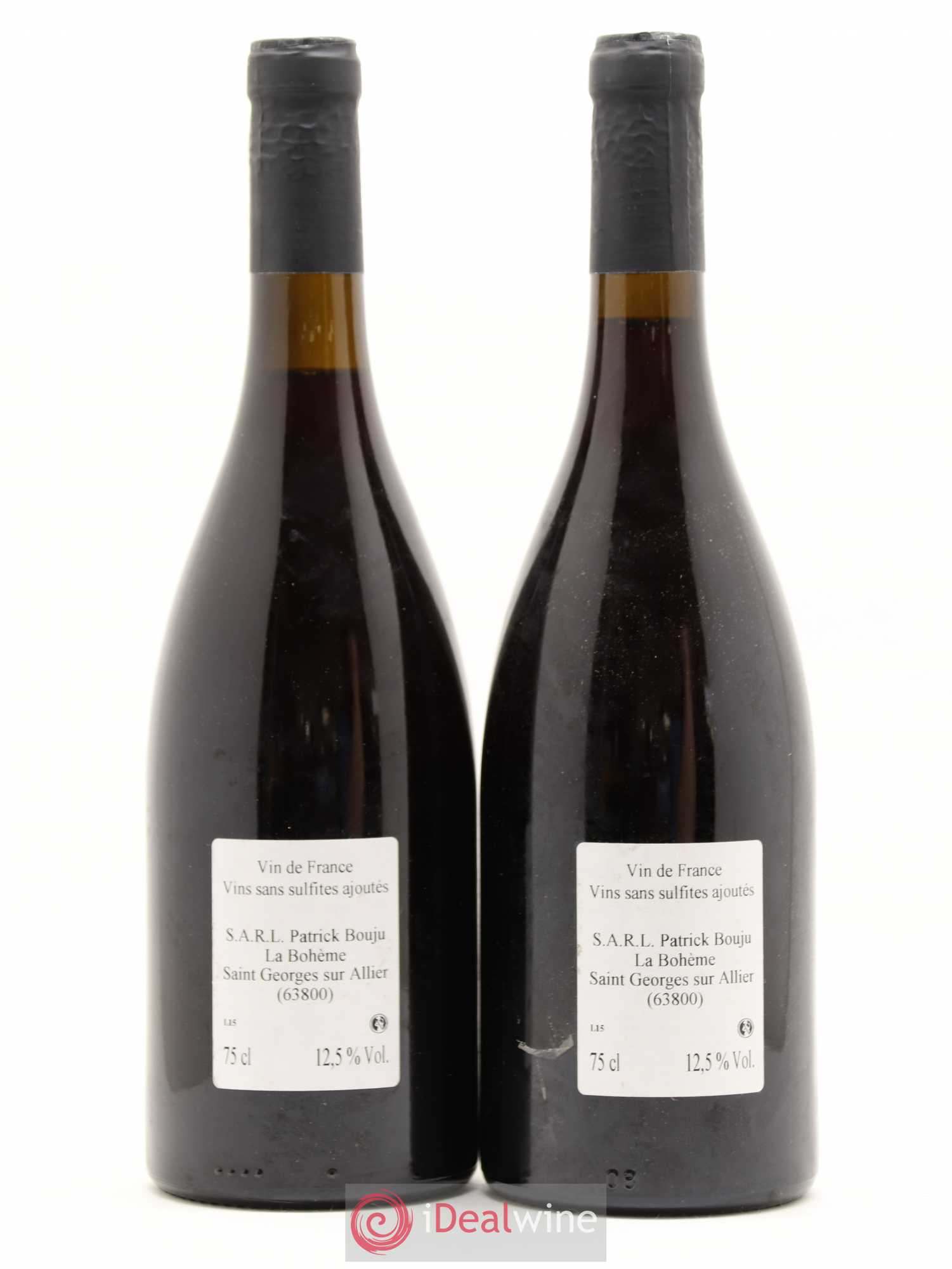 Vin de France Lulu Patrick Bouju - La Bohème 2015 - Lot de 2 bouteilles - 1