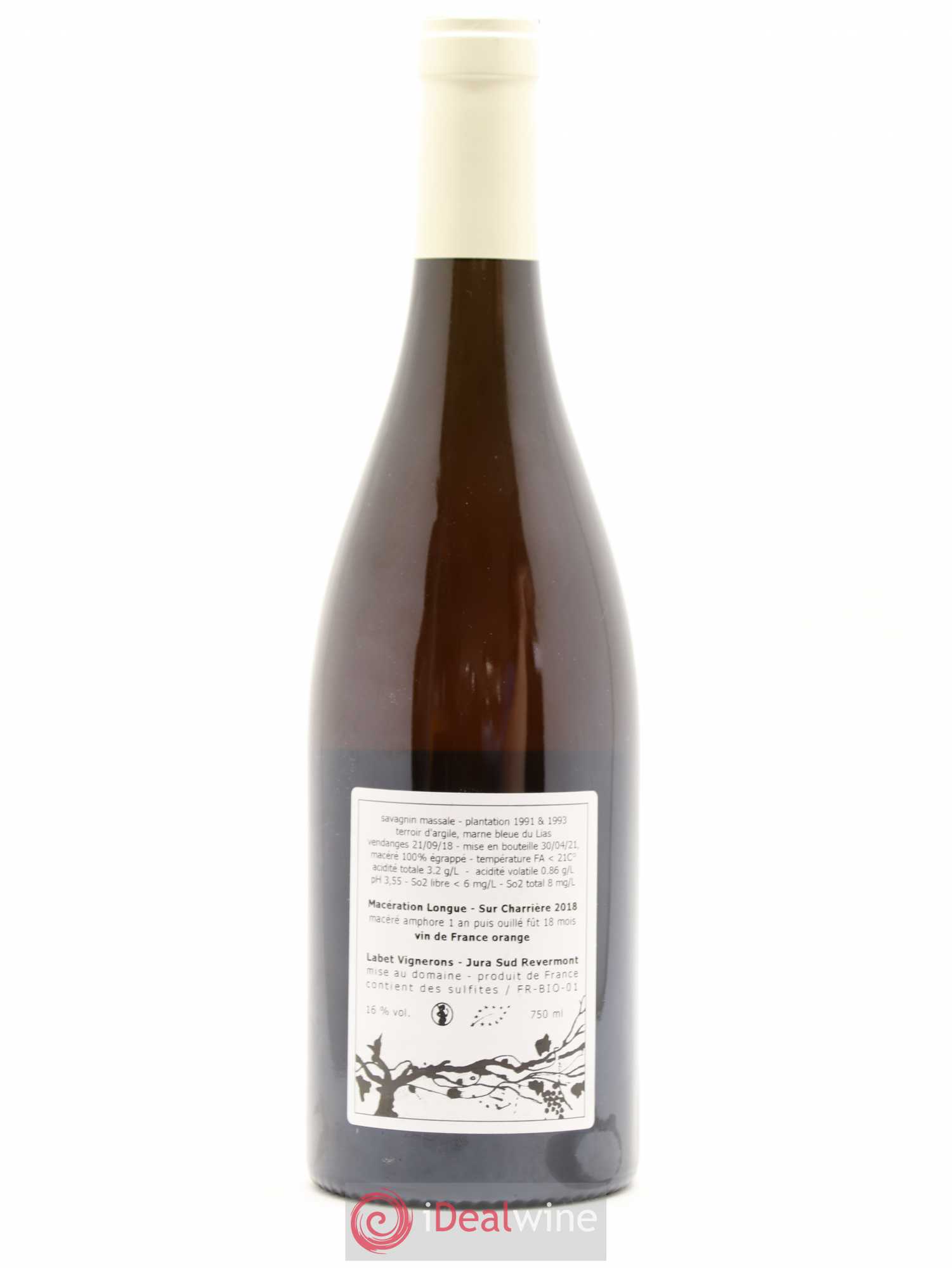 Vin de France Savagnin Orange de Macération Longue Sur Charrière Labet 2018 - Posten von 1 Flasche - 1