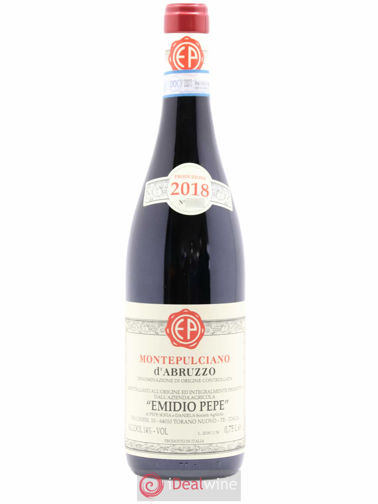 Montepulciano d'Abruzzo DOC Riserva Vecchie Viti Emidio Pepe 2018 - Lot de 1 bouteille - 0