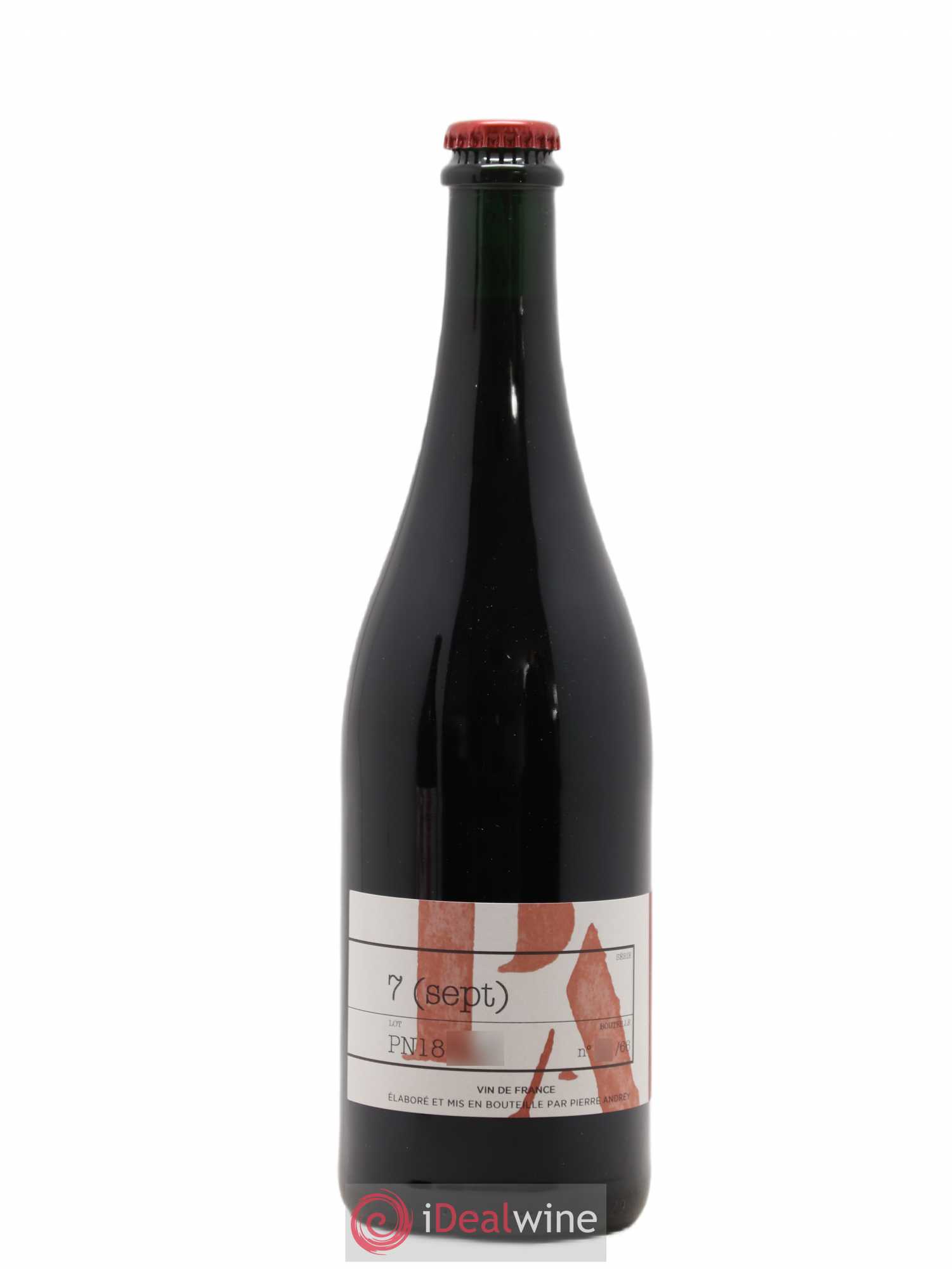 Vin de France 7 (sept) Pinot Noir Pierre Andrey 2018 - Posten von 1 Flasche - 0