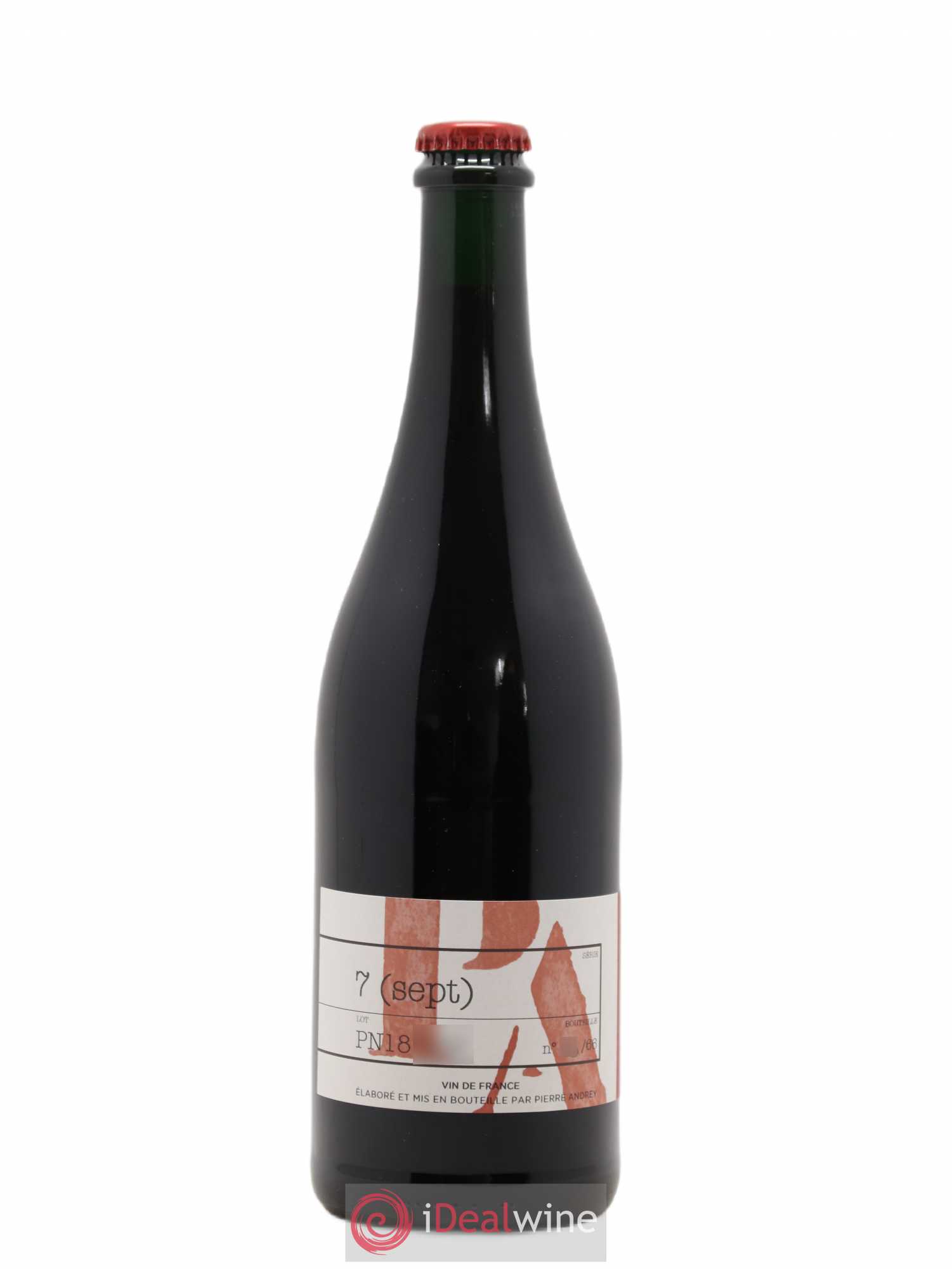 Vin de France 7 (sept) Pinot Noir Pierre Andrey 2018 - Posten von 1 Flasche - 0