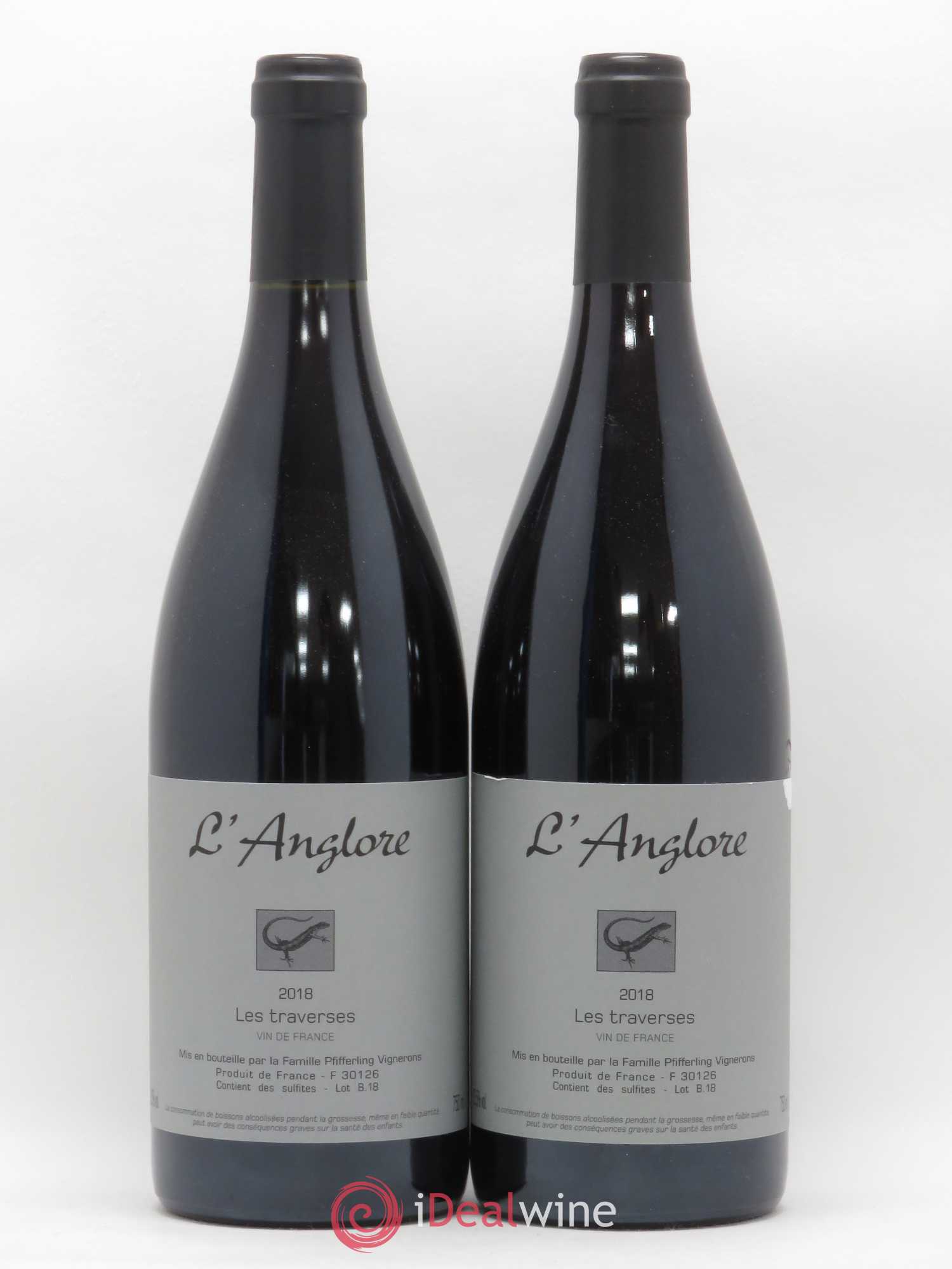 Vin de France Les Traverses L'Anglore 2018 - Lot de 2 bouteilles - 0