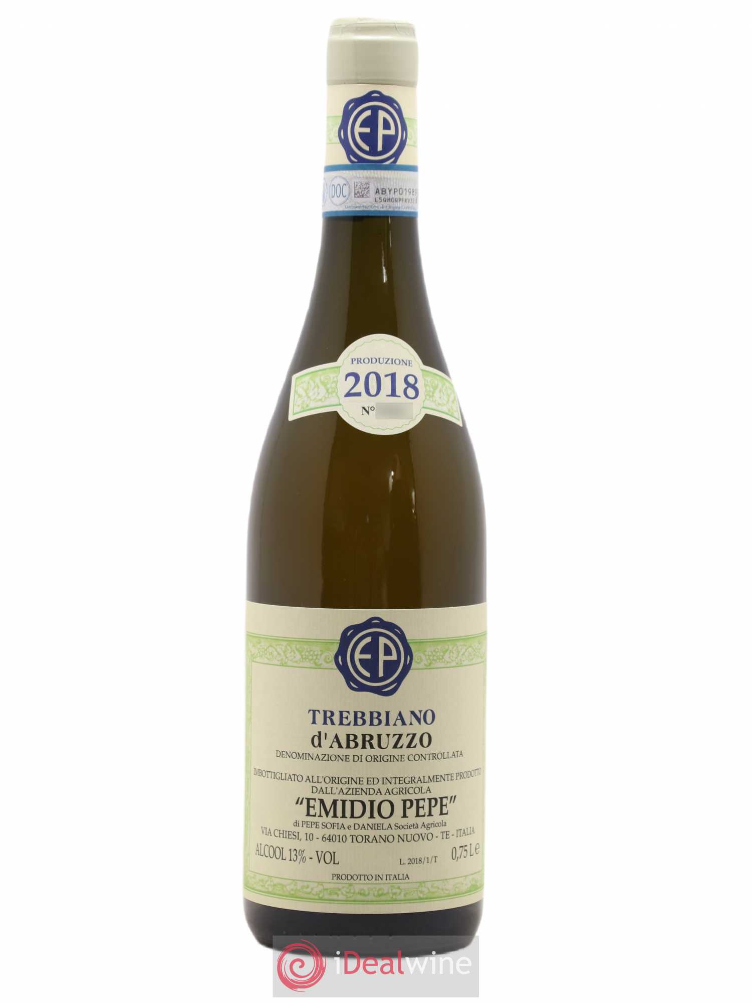 Trebbiano d'Abruzzo DOC Vecchie Viti Emidio Pepe 2018 - Lot de 1 bouteille - 0