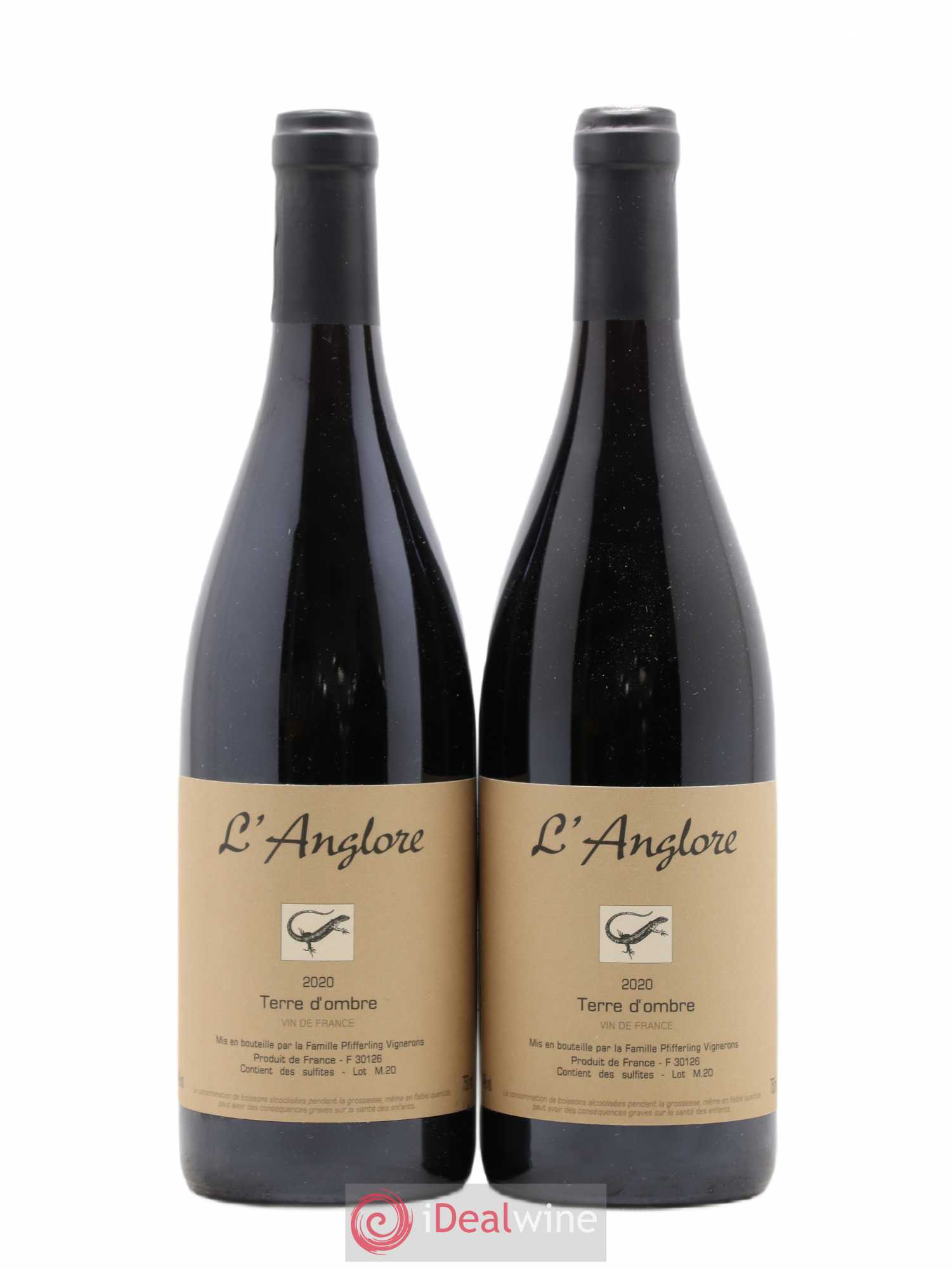 Vin de France Terre d'Ombre L'Anglore 2020 - Lot de 2 bouteilles - 0
