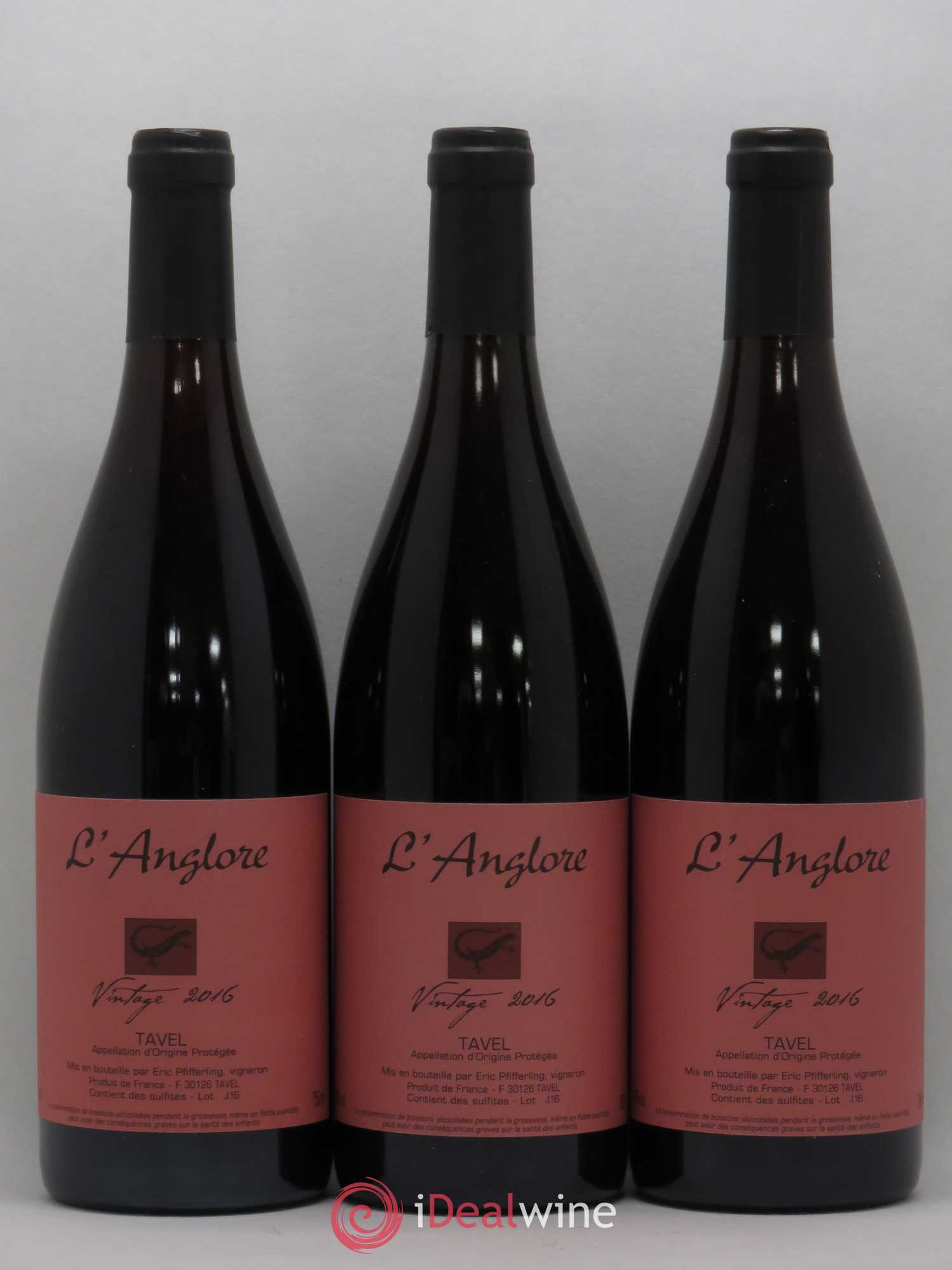 Tavel Vintage L'Anglore 2016 - Lot de 3 bouteilles - 0