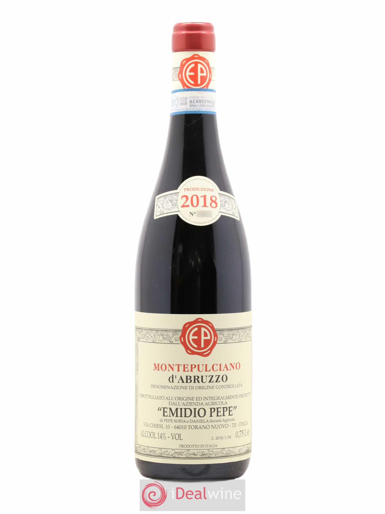 Montepulciano d'Abruzzo DOC Riserva Vecchie Viti Emidio Pepe 2018 - Lot de 1 bouteille - 0