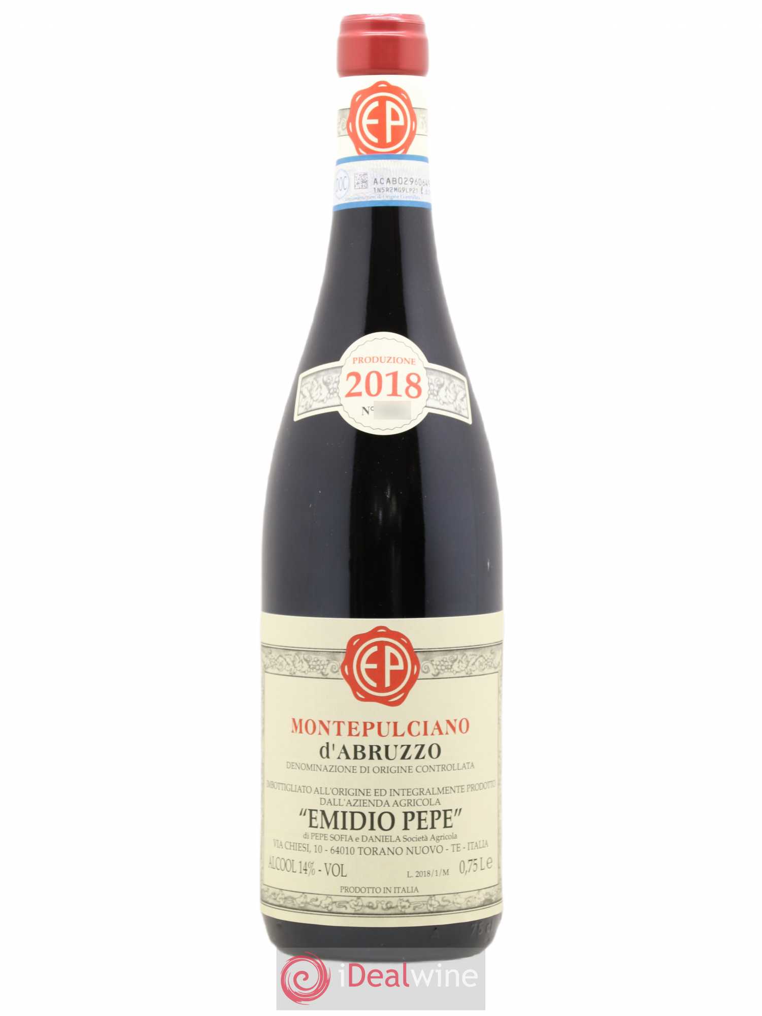 Montepulciano d'Abruzzo DOC Riserva Vecchie Viti Emidio Pepe 2018 - Lot de 1 bouteille - 0