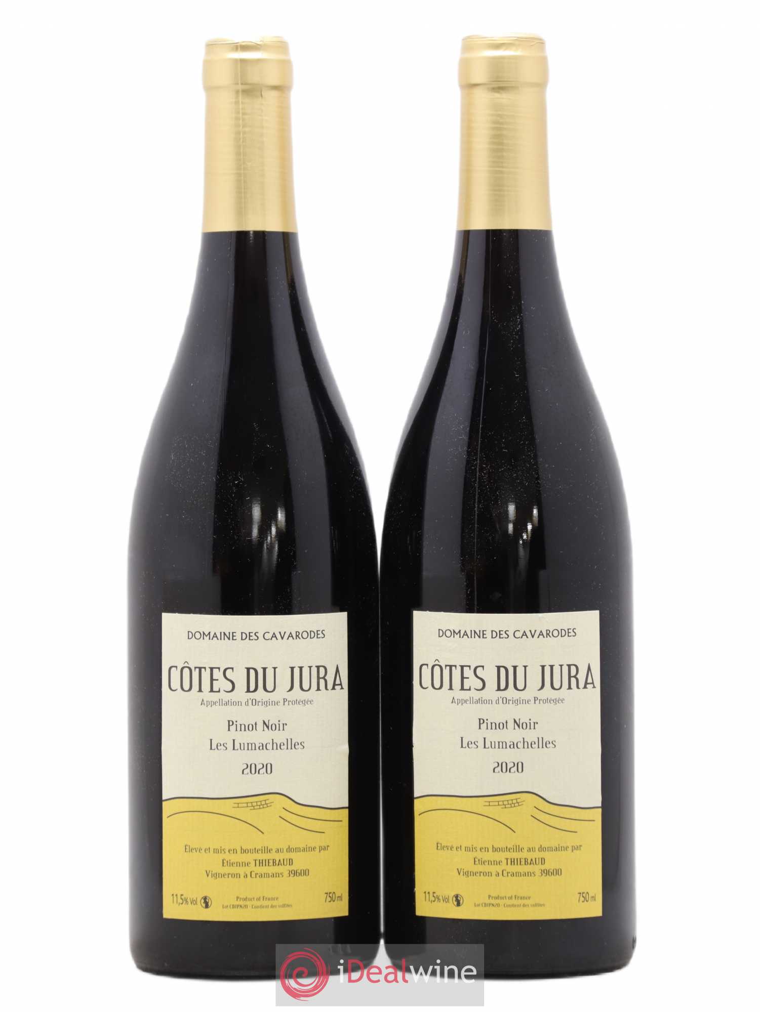 Côtes du Jura Pinot Noir Les Lumachelles Cavarodes (Domaine des) - Etienne Thiébaud 2020 - Lot de 2 bouteilles - 0