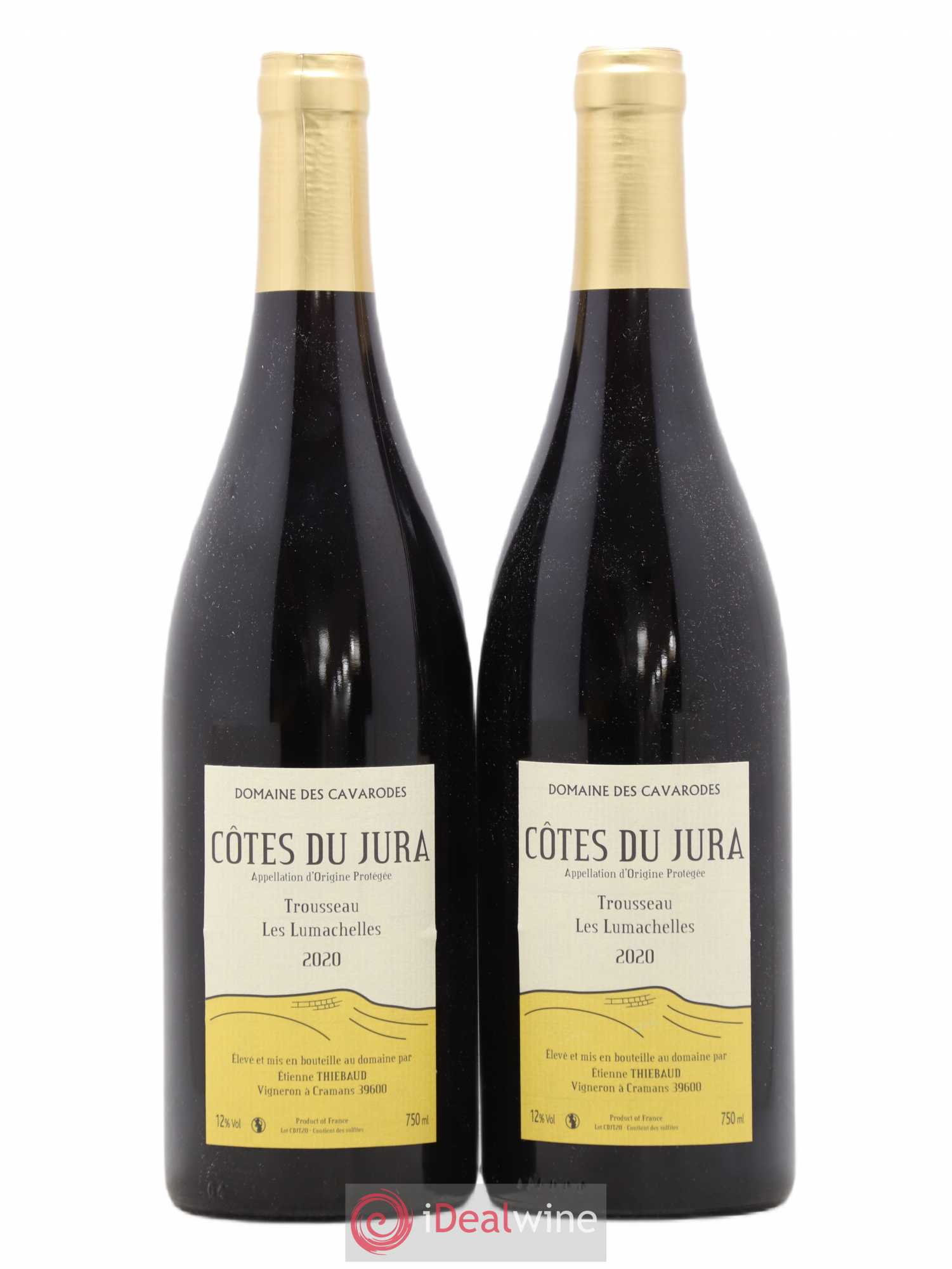 Côtes du Jura Trousseau Les Lumachelles Cavarodes (Domaine des) - Etienne Thiébaud 2020 - Lot de 2 bouteilles - 0