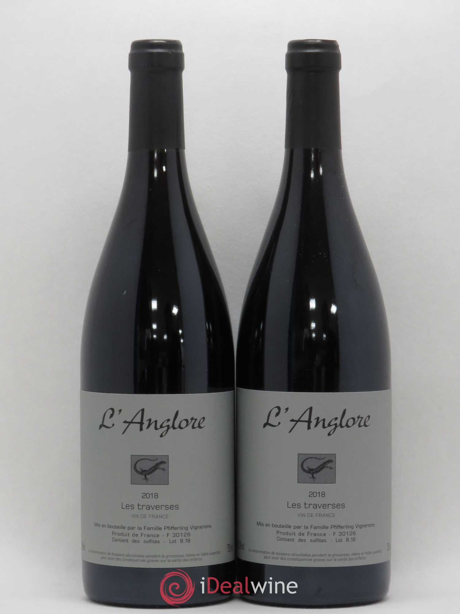Vin de France Les Traverses L'Anglore 2018 - Lot de 2 bouteilles - 0