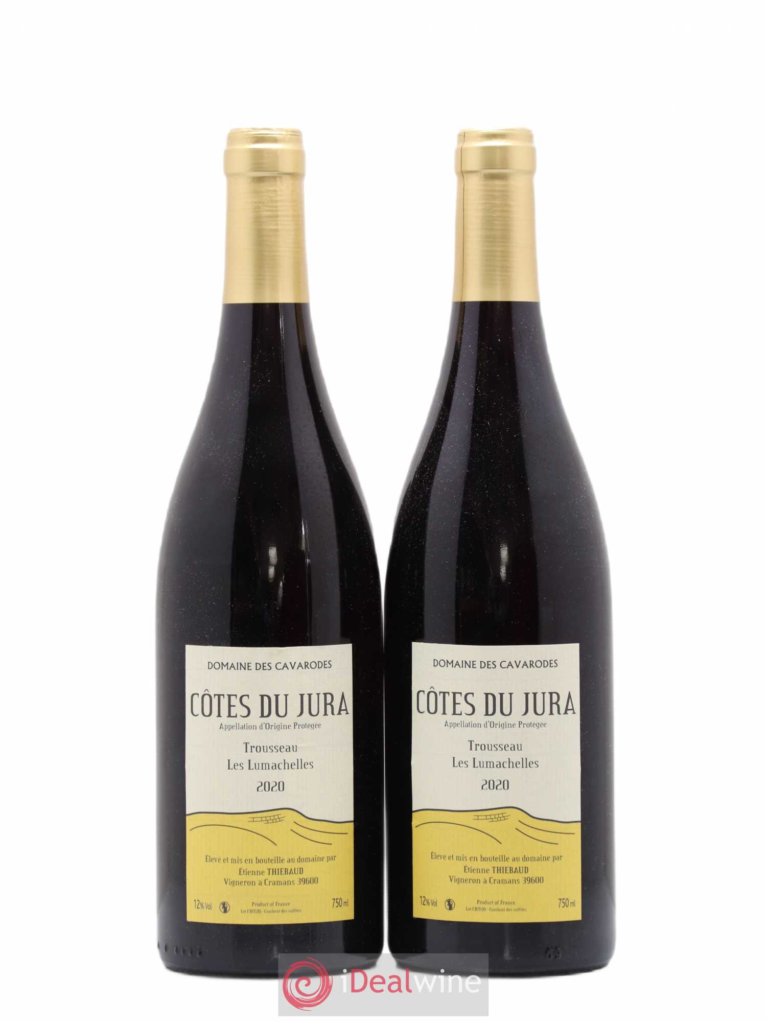 Côtes du Jura Trousseau Les Lumachelles Cavarodes (Domaine des) - Etienne Thiébaud 2020 - Lot de 2 bouteilles - 0