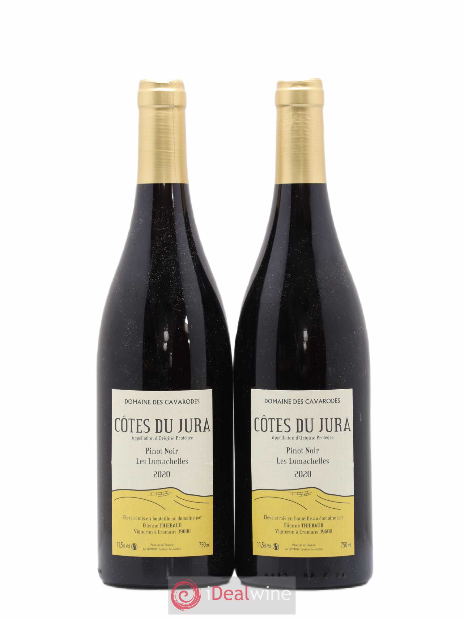 Côtes du Jura Pinot Noir Les Lumachelles Cavarodes (Domaine des) - Etienne Thiébaud 2020 - Lot de 2 bouteilles - 0