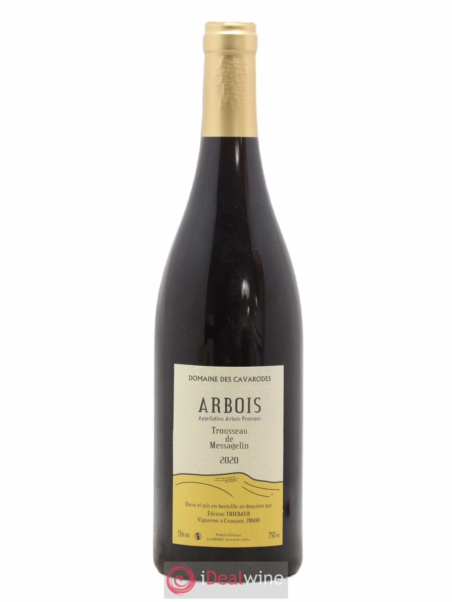 Arbois Trousseau de Messagelin Cavarodes (Domaine des) - Etienne Thiébaud 2020 - Lot de 1 bouteille - 0