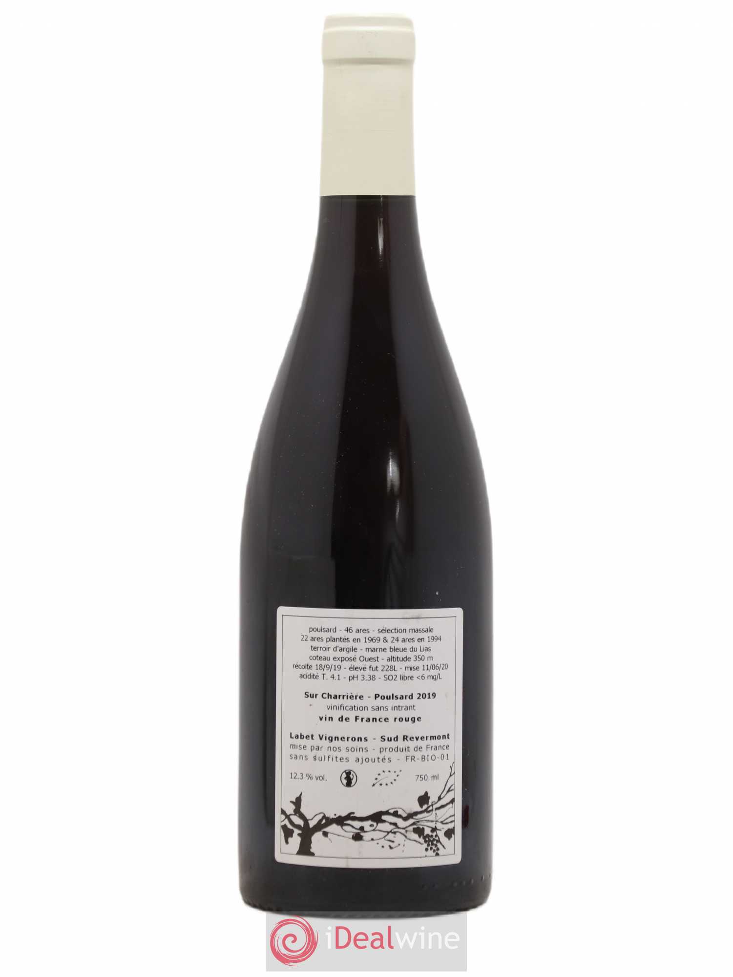 Côtes du Jura Poulsard Sur Charrière Romain - Julien - Charline Labet 2019 - Lot de 1 bouteille - 1