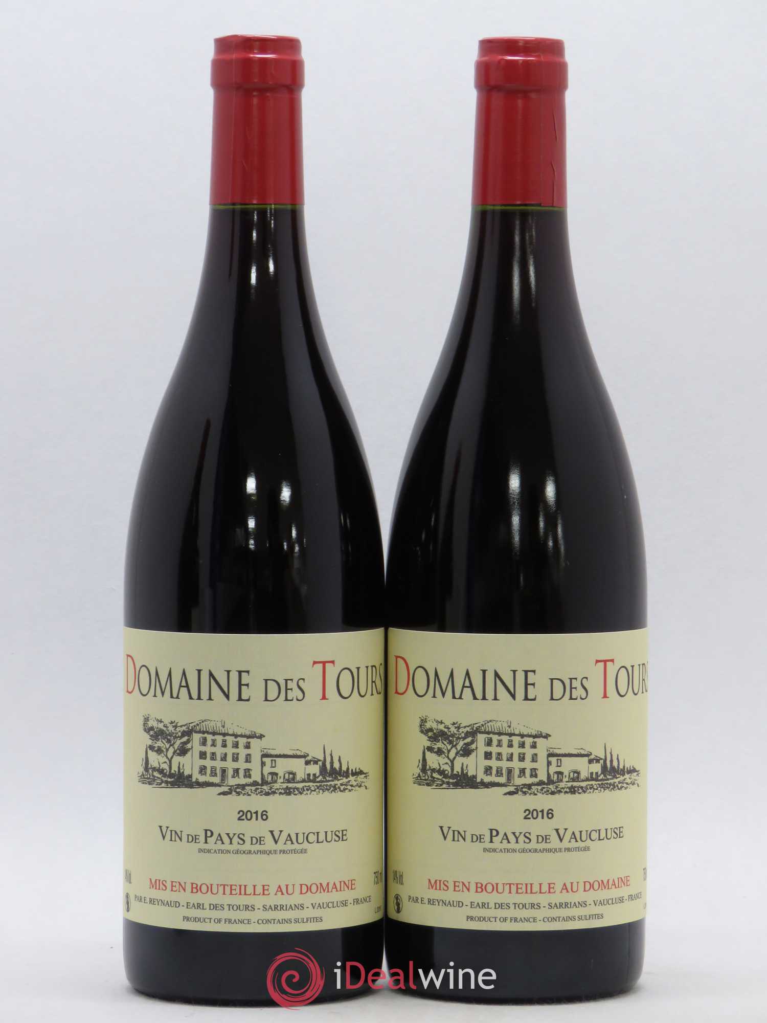 Vaucluse (Vin de Pays de Vaucluse) Domaine des Tours Emmanuel Reynaud 2016 - Lot de 2 bouteilles - 0