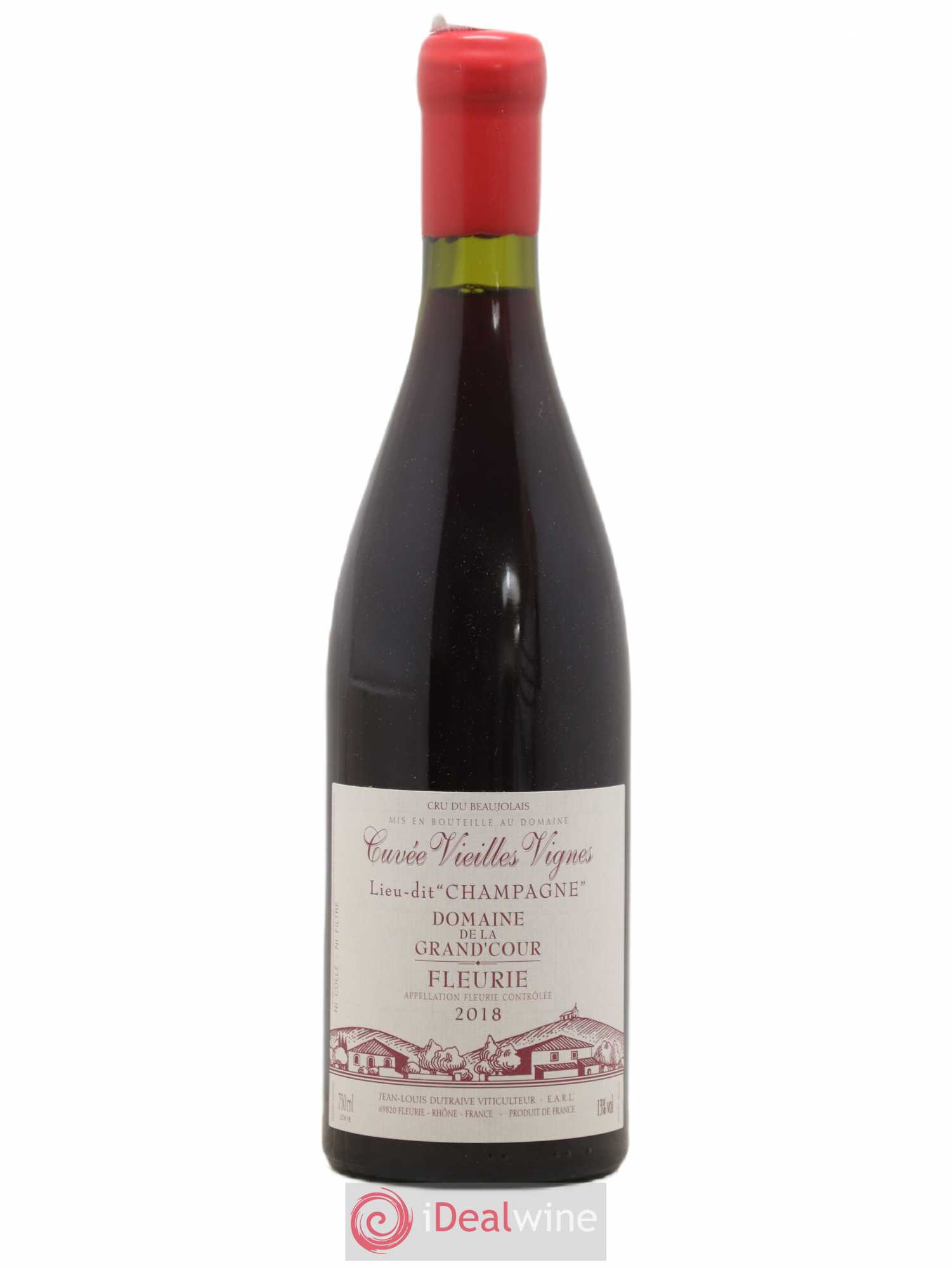 Fleurie Champagne - Cuvée Vieilles Vignes Grand'cour (Domaine de la) - Jean-Louis Dutraive Champagne Dutraive 2018 - Lot de 1 bouteille - 0