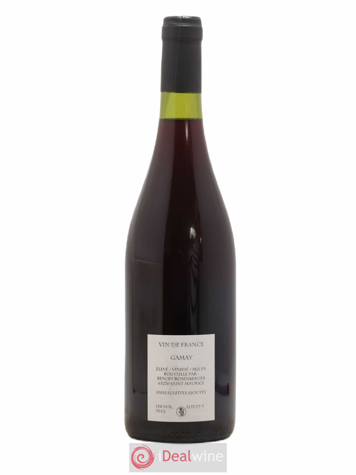 Vin de France Verre de Terre Loup des Vignes Benoit Rosenberger 2019 - Lot de 1 bouteille - 1