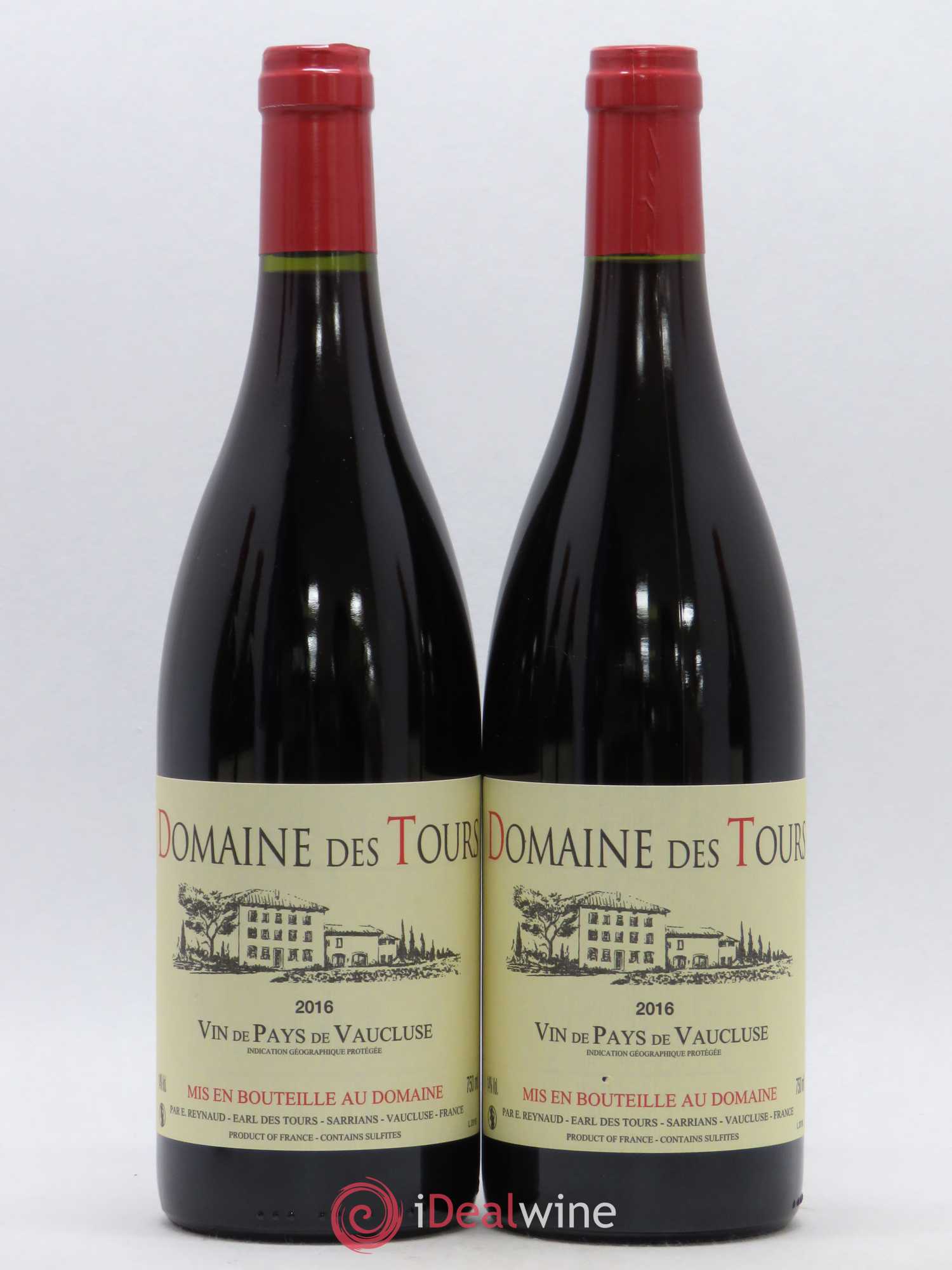 Vaucluse (Vin de Pays de Vaucluse) Domaine des Tours Emmanuel Reynaud 2016 - Lot de 2 bouteilles - 0