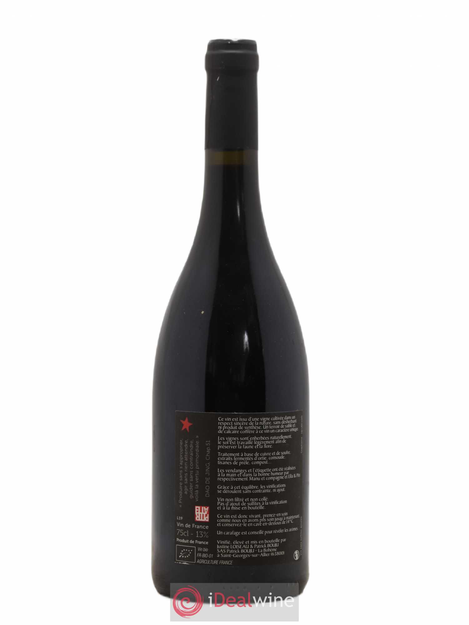 Vin de France Cailloux Patrick Bouju - La Bohème 2019 - Lot de 1 bouteille - 1