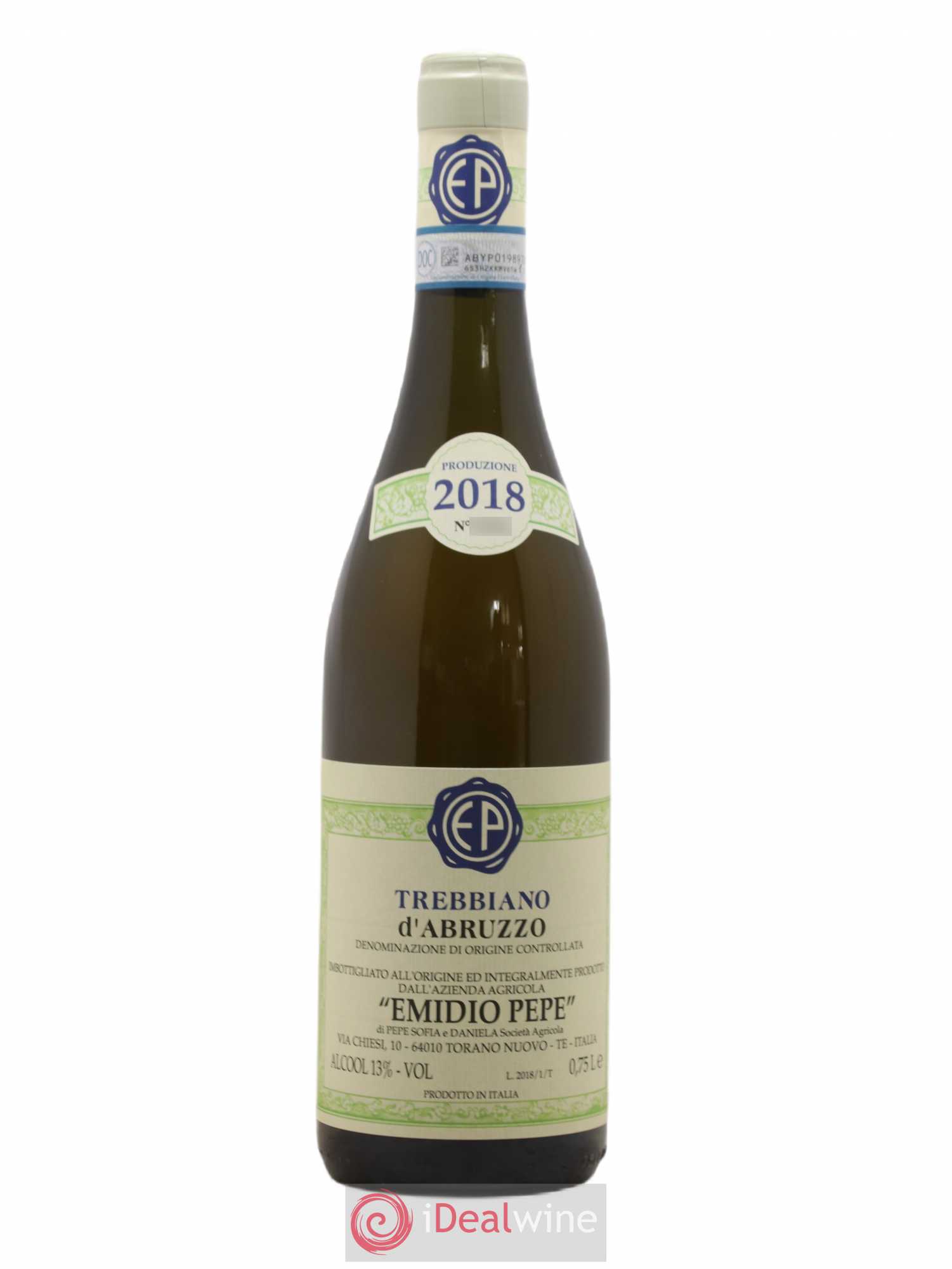 Trebbiano d'Abruzzo DOC Vecchie Viti Emidio Pepe 2018 - Lot de 1 bouteille - 0