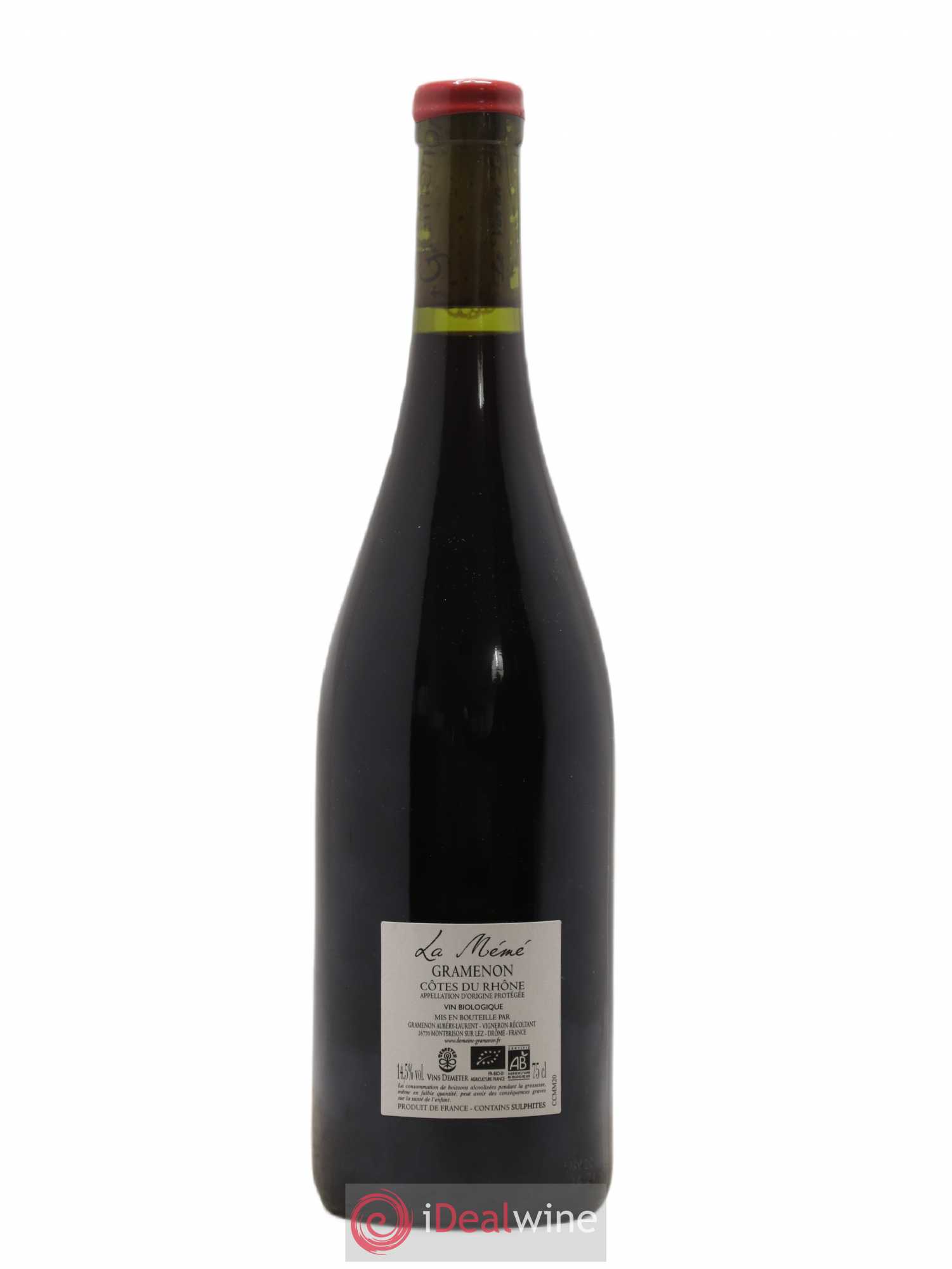 Vin de France La Mémé Ceps Centenaires Gramenon (Domaine) 2020 - Lot de 1 bouteille - 1