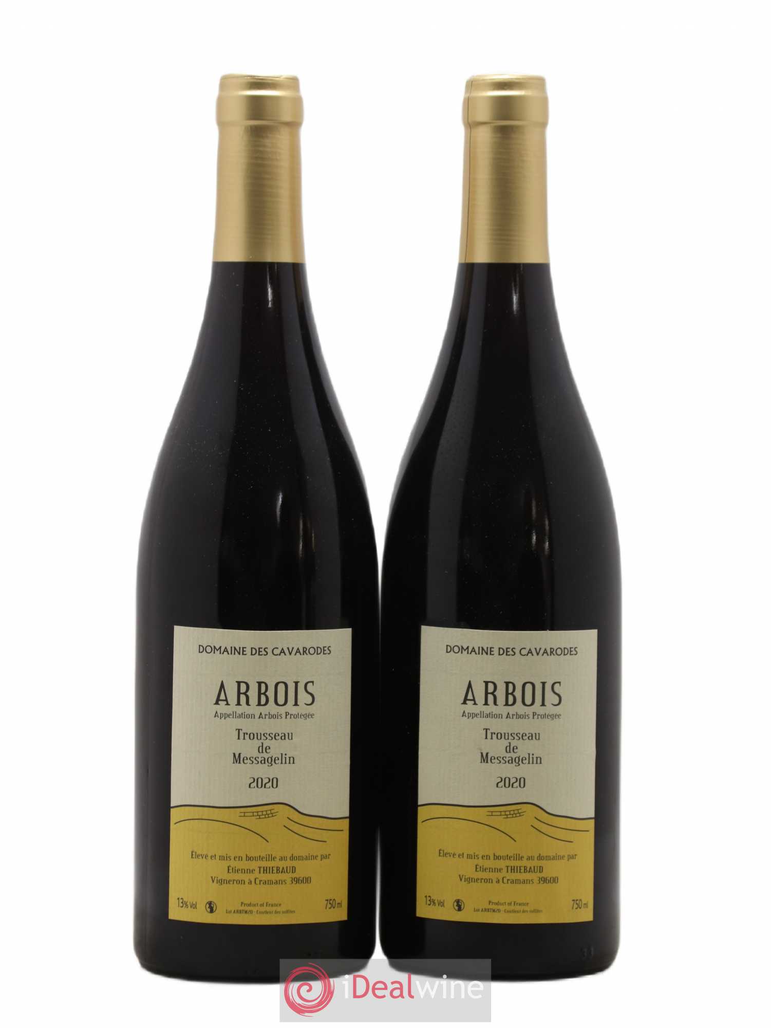 Arbois Trousseau de Messagelin Cavarodes (Domaine des) - Etienne Thiébaud 2020 - Lot de 2 bouteilles - 0