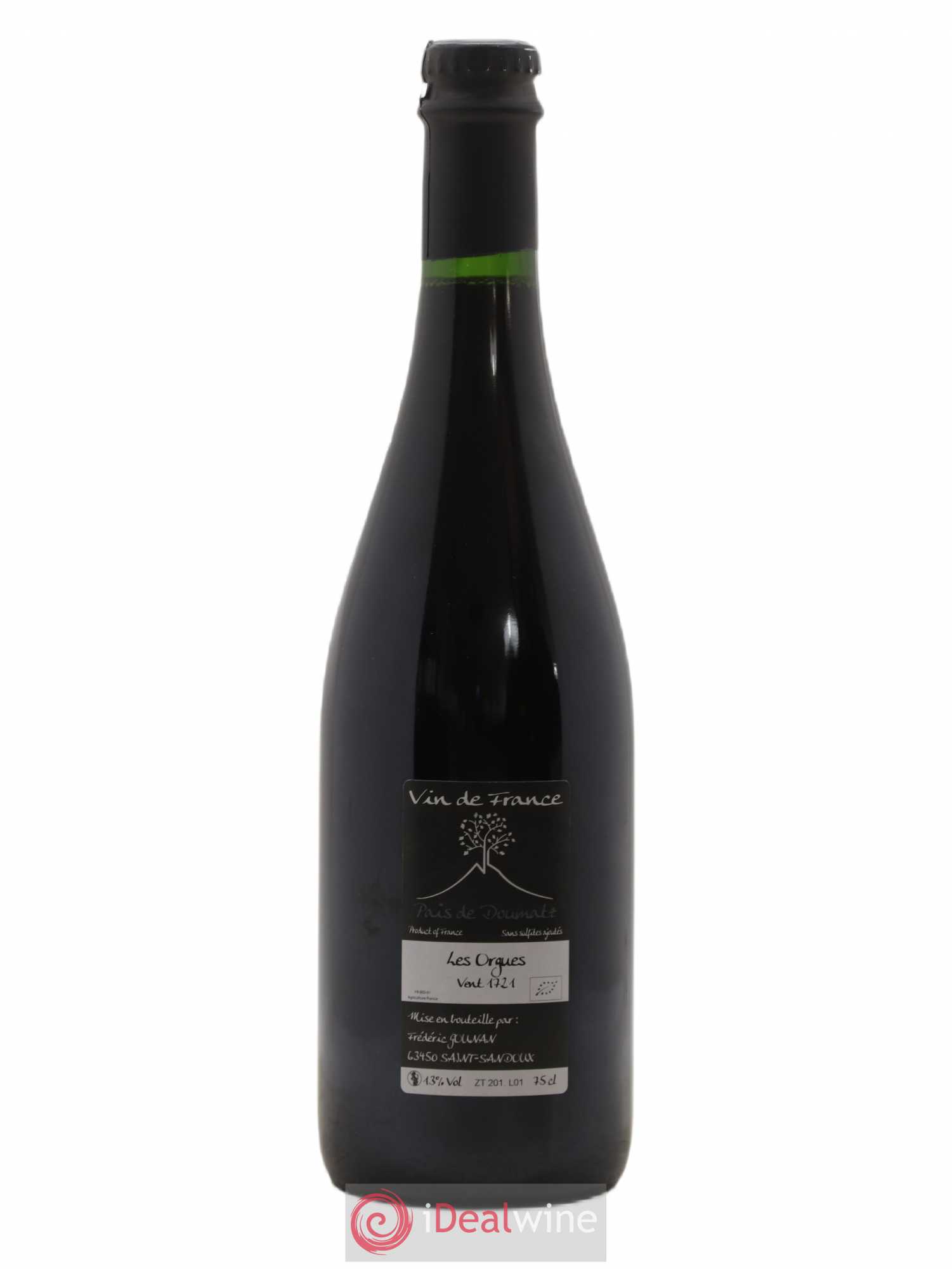 Vin de France Les Orgues Vignoble de l'Arbre Blanc 2017 - Lot de 1 bouteille - 1