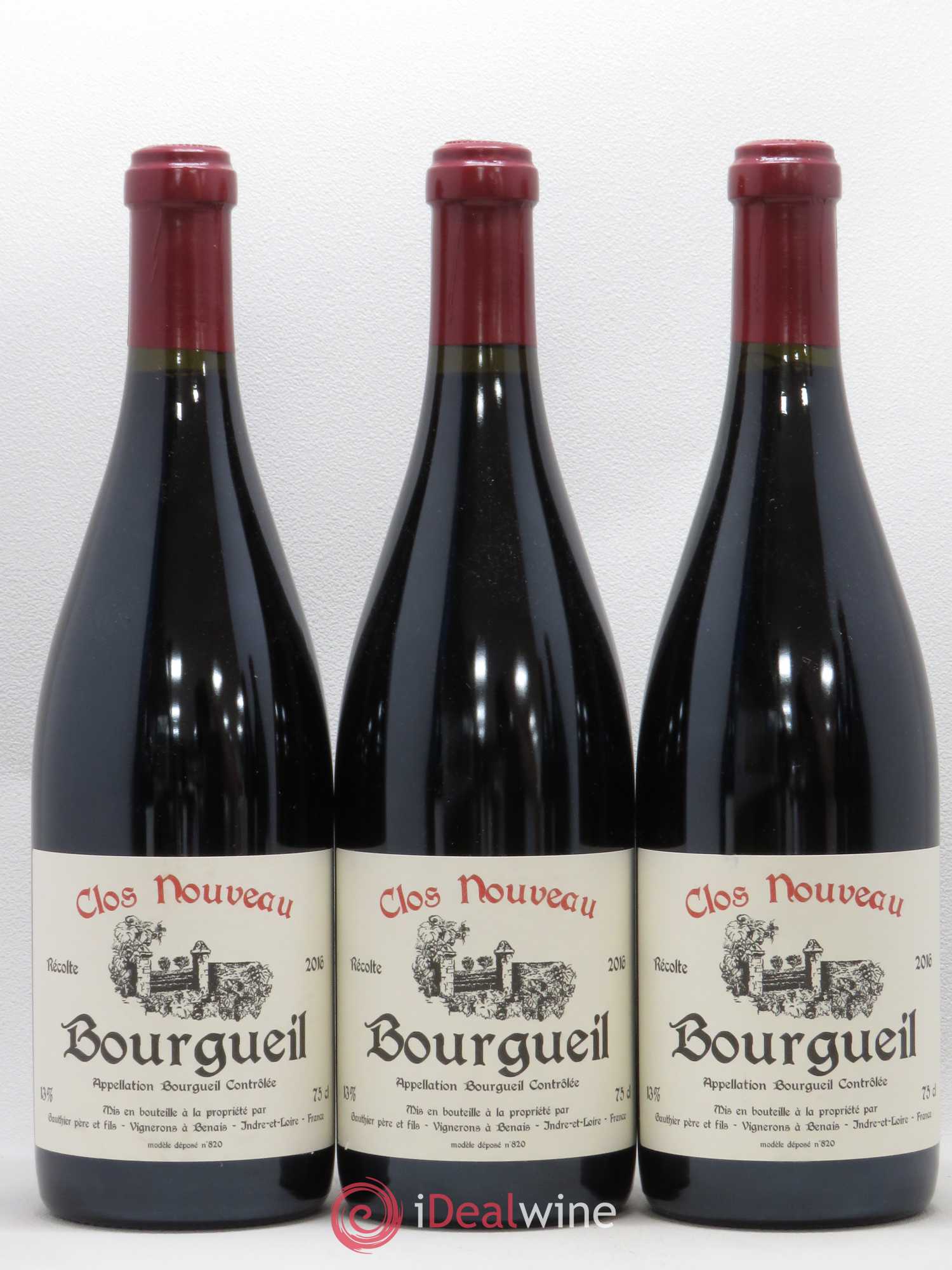 Bourgueil Clos Nouveau Domaine du Bel Air 2016 - Lot de 6 bouteilles - 1