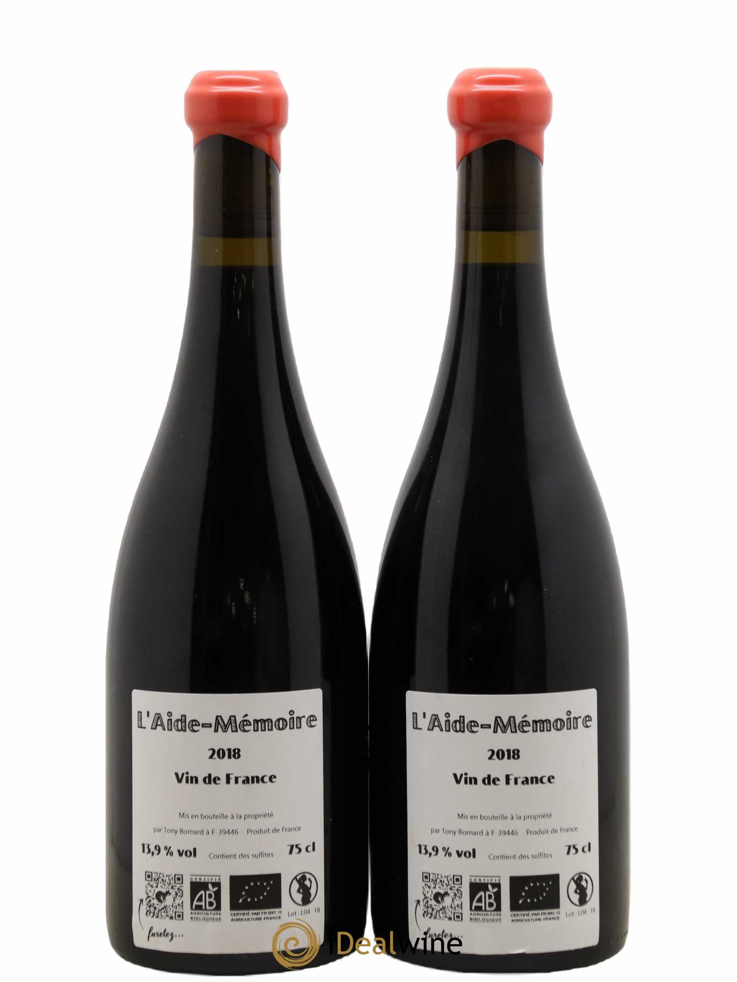 Vin de France L'Aide Mémoire Bornard 2018 - Lot de 2 bouteilles - 1