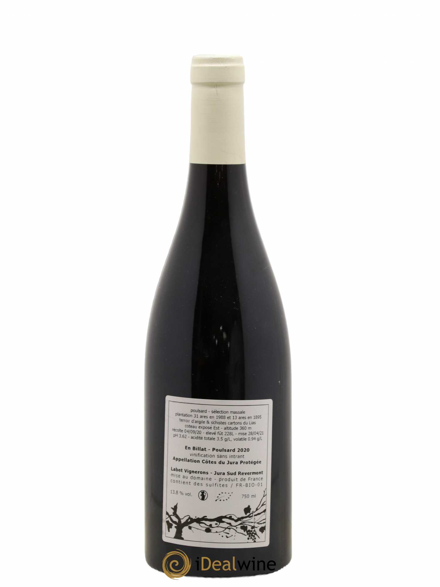 Côtes du Jura Poulsard En Billat Romain - Julien  - Charline Labet 2020 - Lot de 1 bouteille - 1