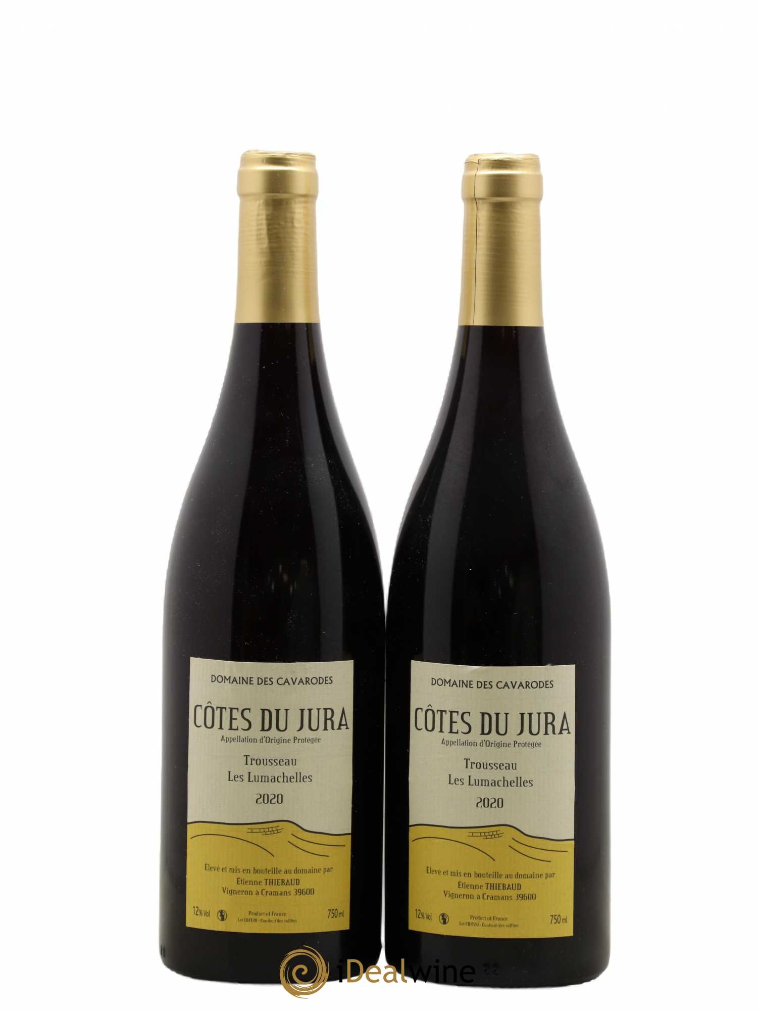 Côtes du Jura Trousseau Les Lumachelles Cavarodes (Domaine des) - Etienne Thiébaud 2020 - Lot de 2 bouteilles - 0