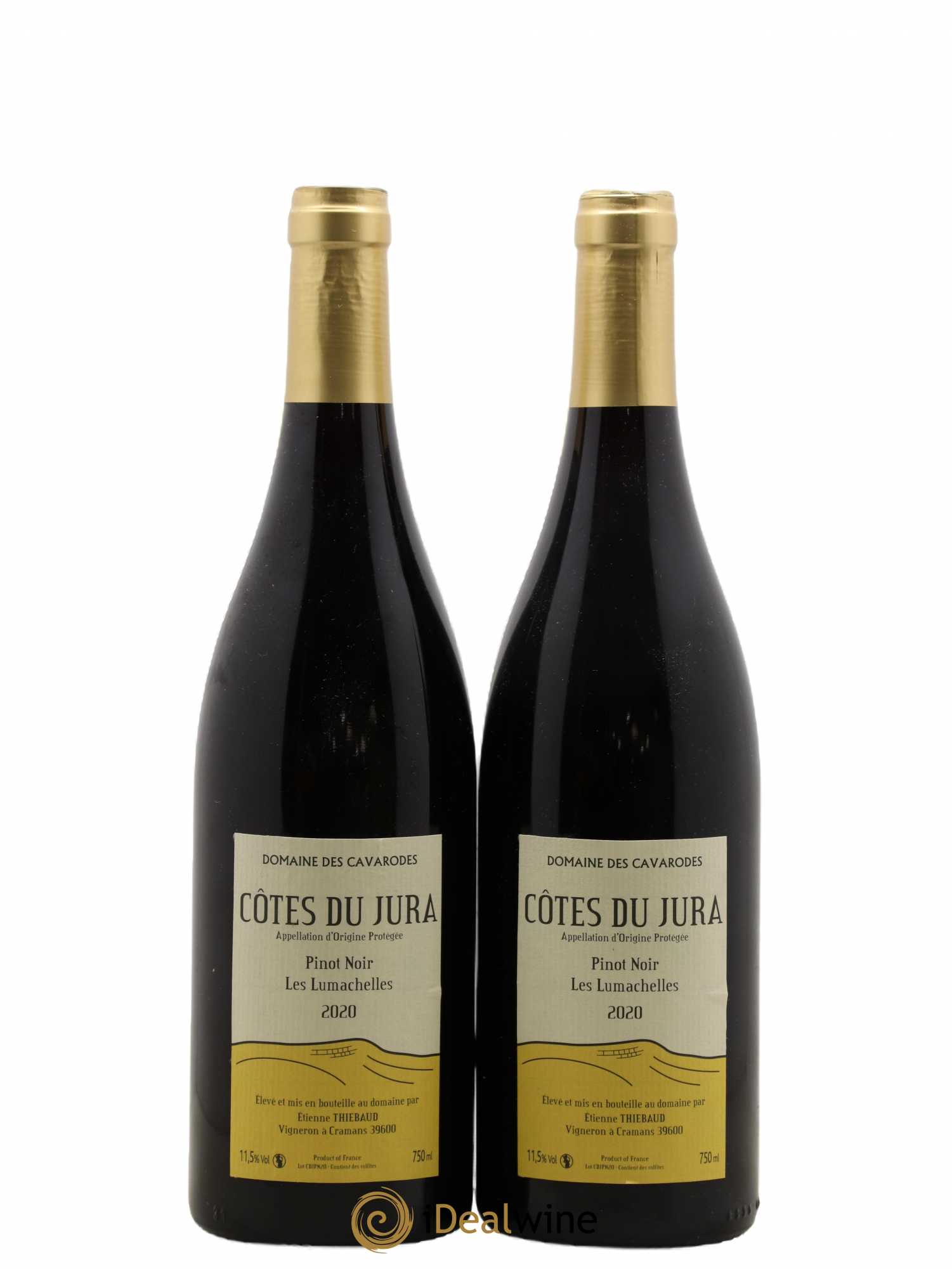Côtes du Jura Pinot Noir Les Lumachelles Cavarodes (Domaine des) - Etienne Thiébaud 2020 - Lot de 2 bouteilles - 0
