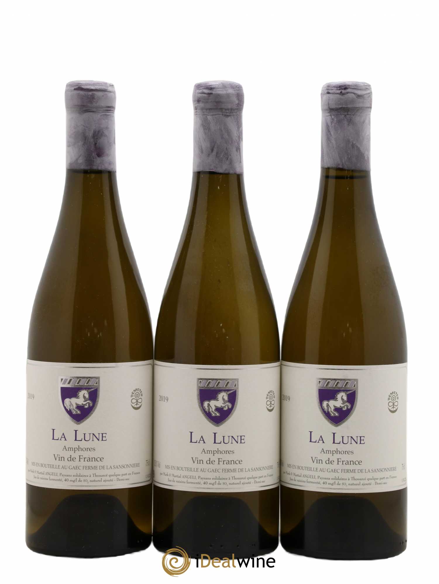 Vin de France La Lune Amphores Mark Angeli (Domaine) - Ferme de la Sansonnière Pau Let' La Porte Saint Jean 2019 - Lot de 3 bouteilles - 0