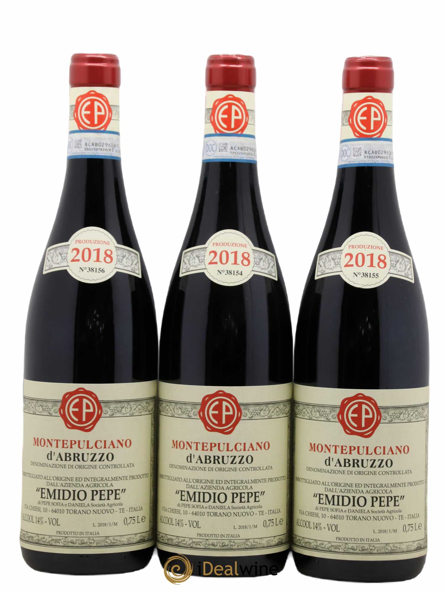 Montepulciano d'Abruzzo DOC Emidio Pepe 2018 - Lot de 3 bouteilles - 0
