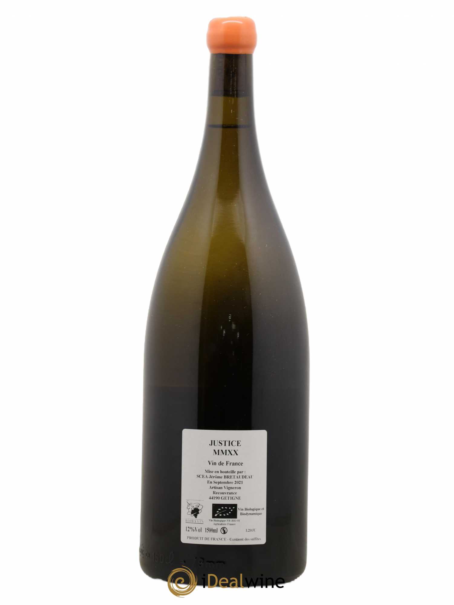 Vin de France La Justice Jérôme Bretaudeau - Domaine de Bellevue 2020 - Lot de 1 magnum - 1