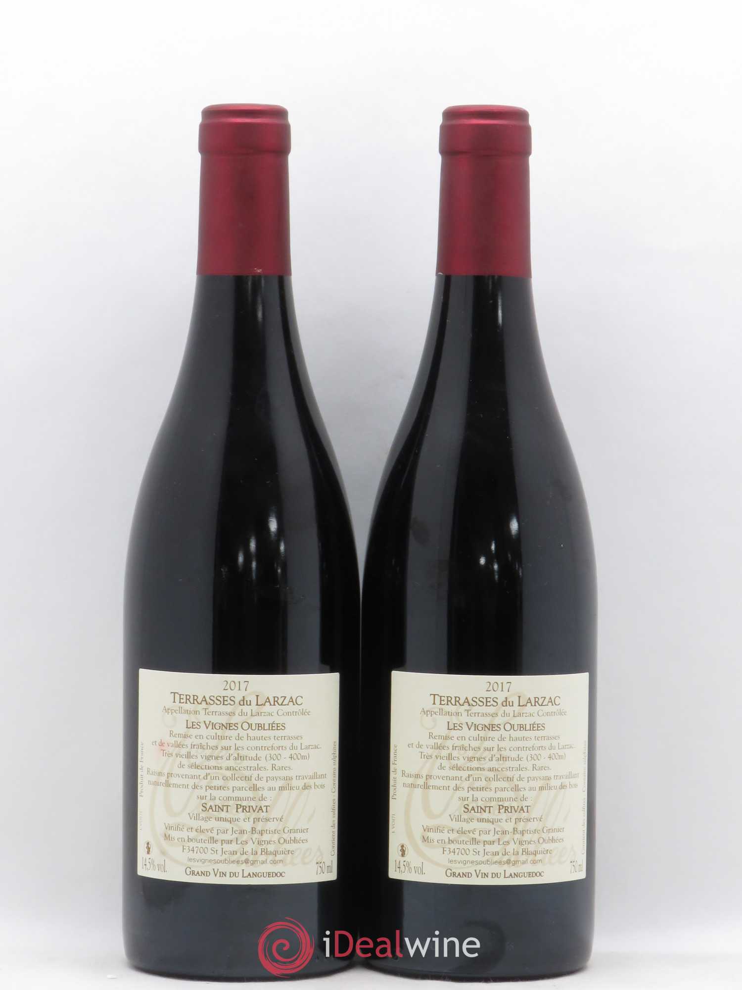 Terrasses du Larzac Les Vignes Oubliées Jean-Baptiste Granier  (sans prix de réserve) 2017 - Lot de 2 bouteilles - 1